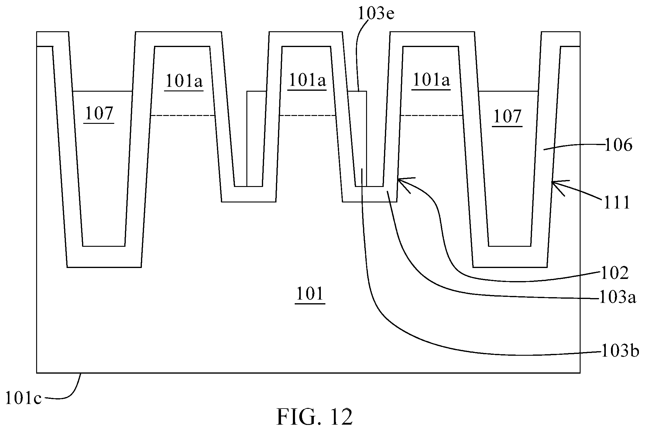Patent US12414292 Figure 12 – Method for manufacturing memory device having word line with dual conductive materials