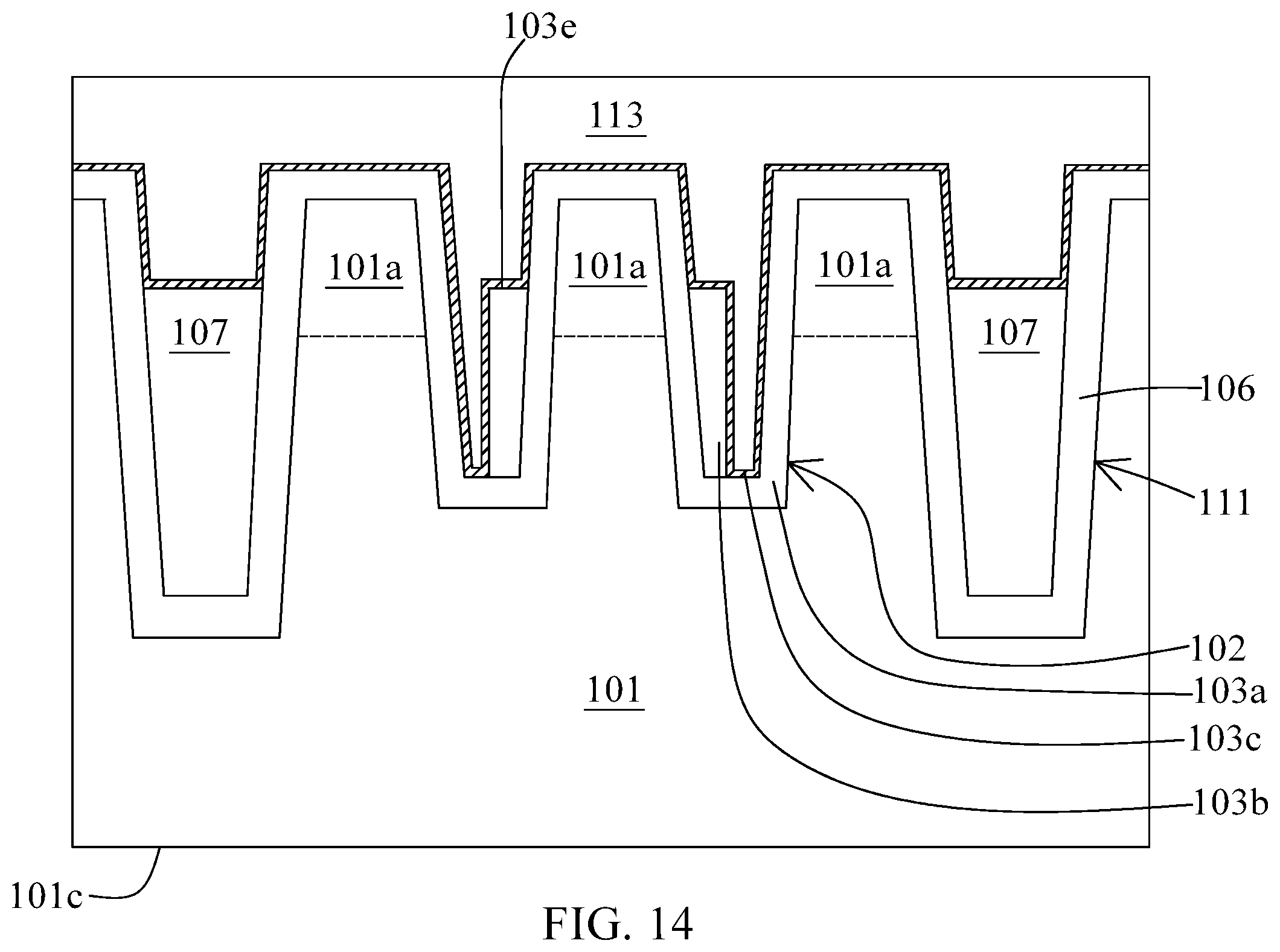 Patent US12414292 Figure 14 – Method for manufacturing memory device having word line with dual conductive materials