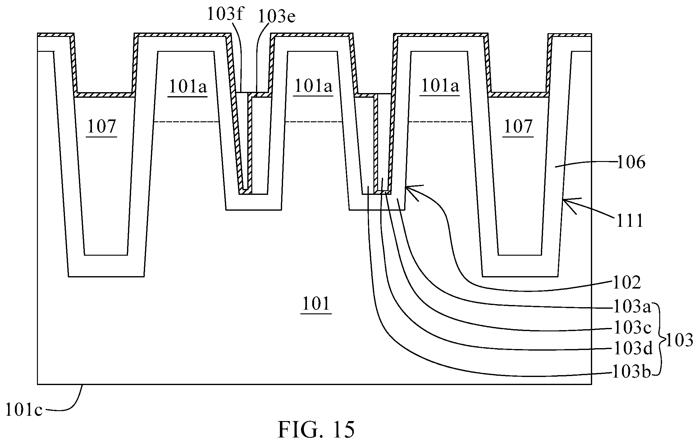 Patent US12414292 Figure 15 – Method for manufacturing memory device having word line with dual conductive materials
