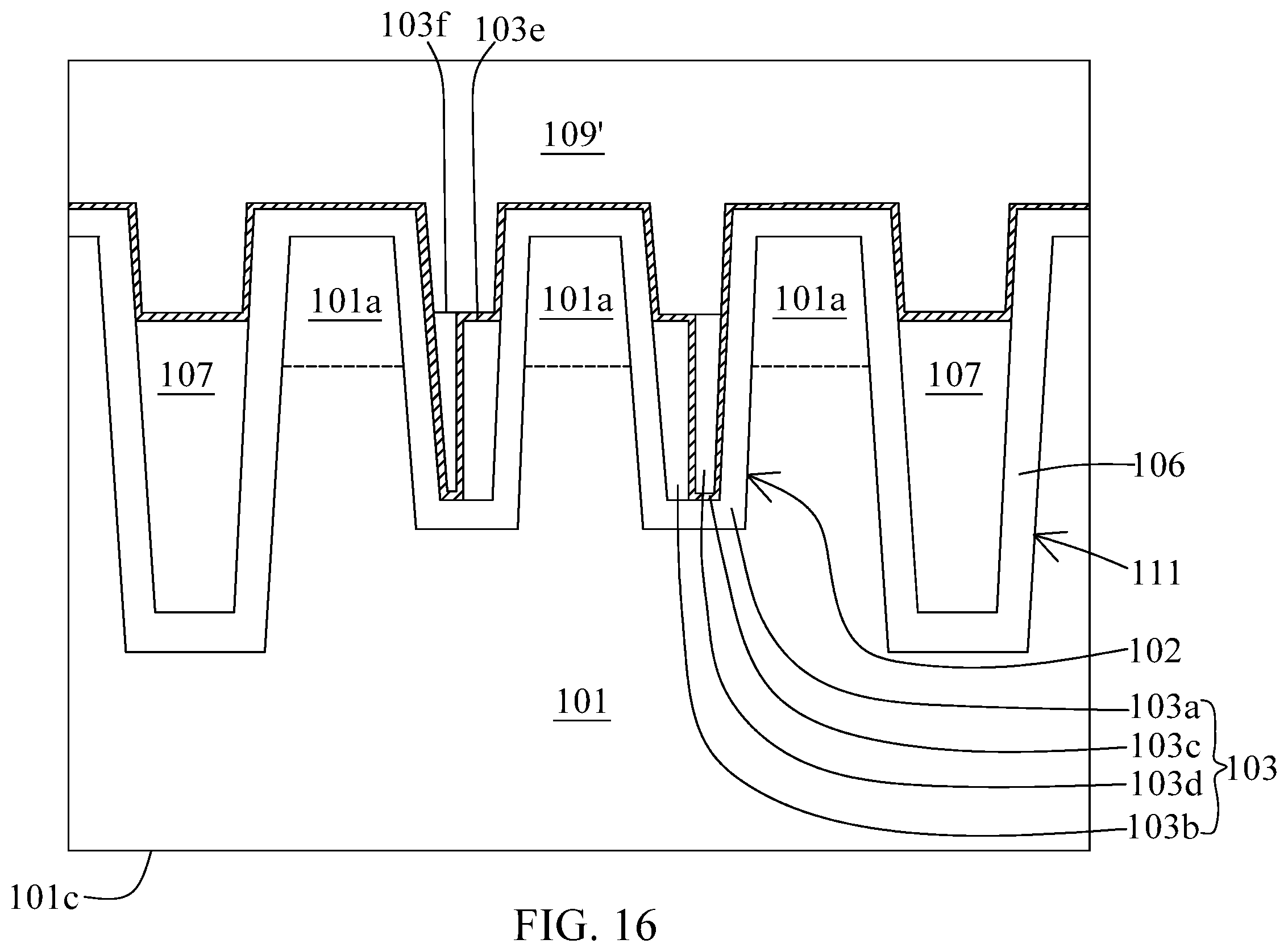 Patent US12414292 Figure 16 – Method for manufacturing memory device having word line with dual conductive materials