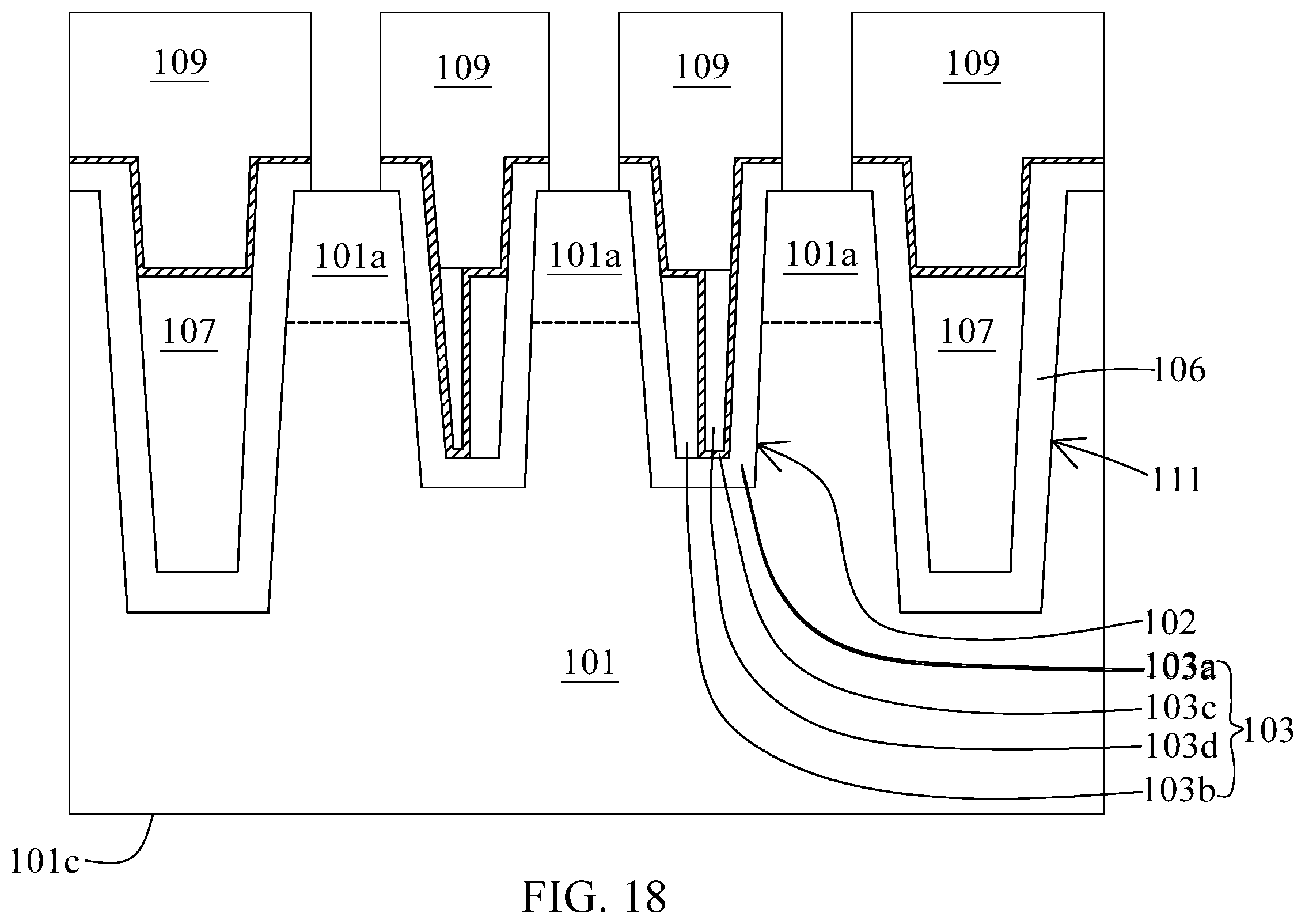 Patent US12414292 Figure 18 – Method for manufacturing memory device having word line with dual conductive materials