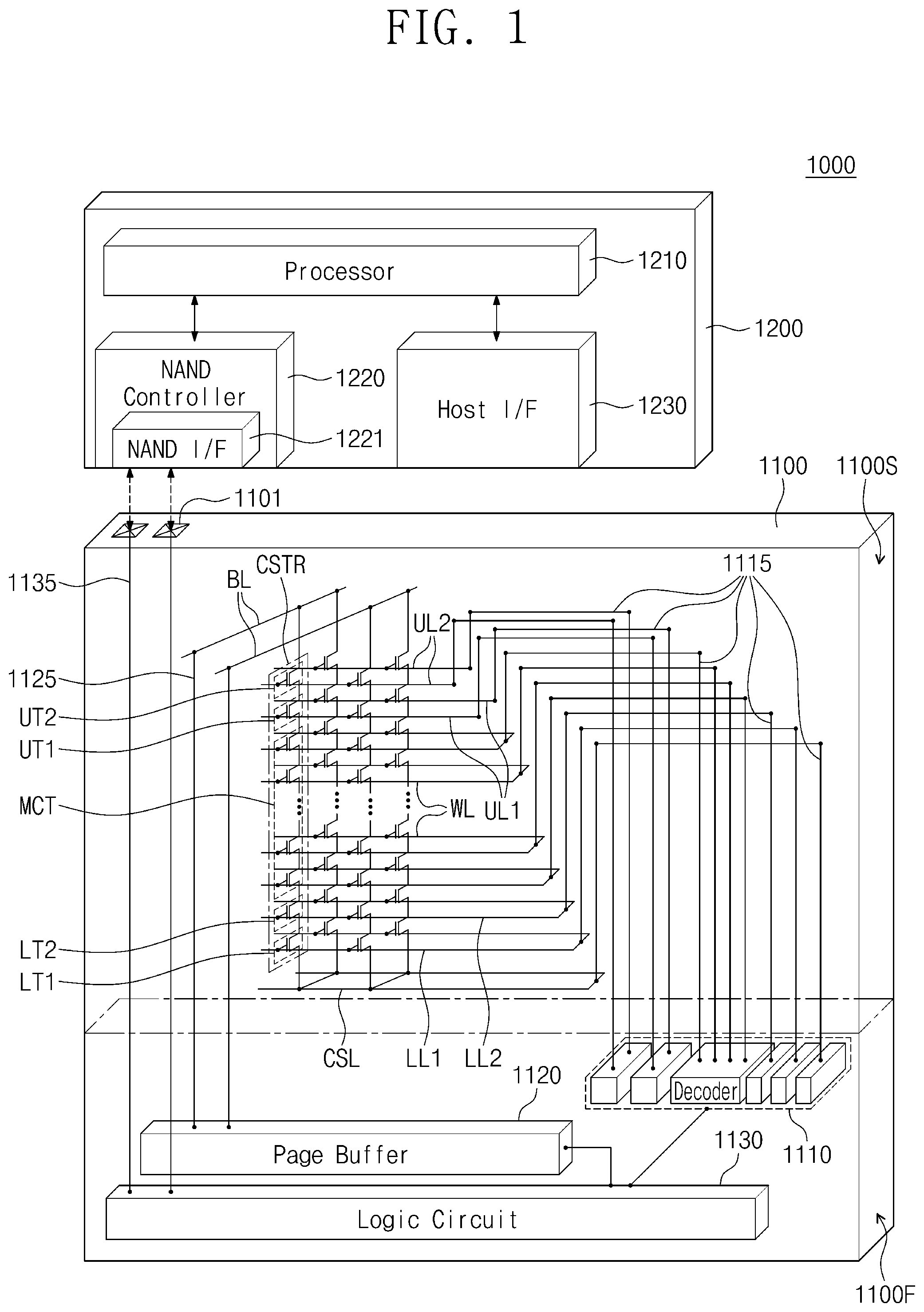 Patent US12414297 Figure 1 – Semiconductor device and electronic system including the same