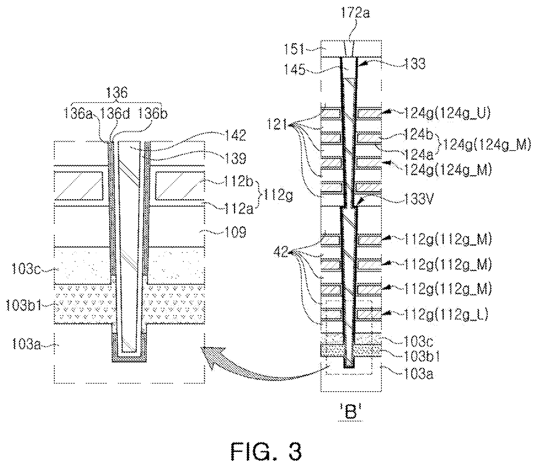 Patent US12414301 Figure 4 – Semiconductor device and data storage system including the same