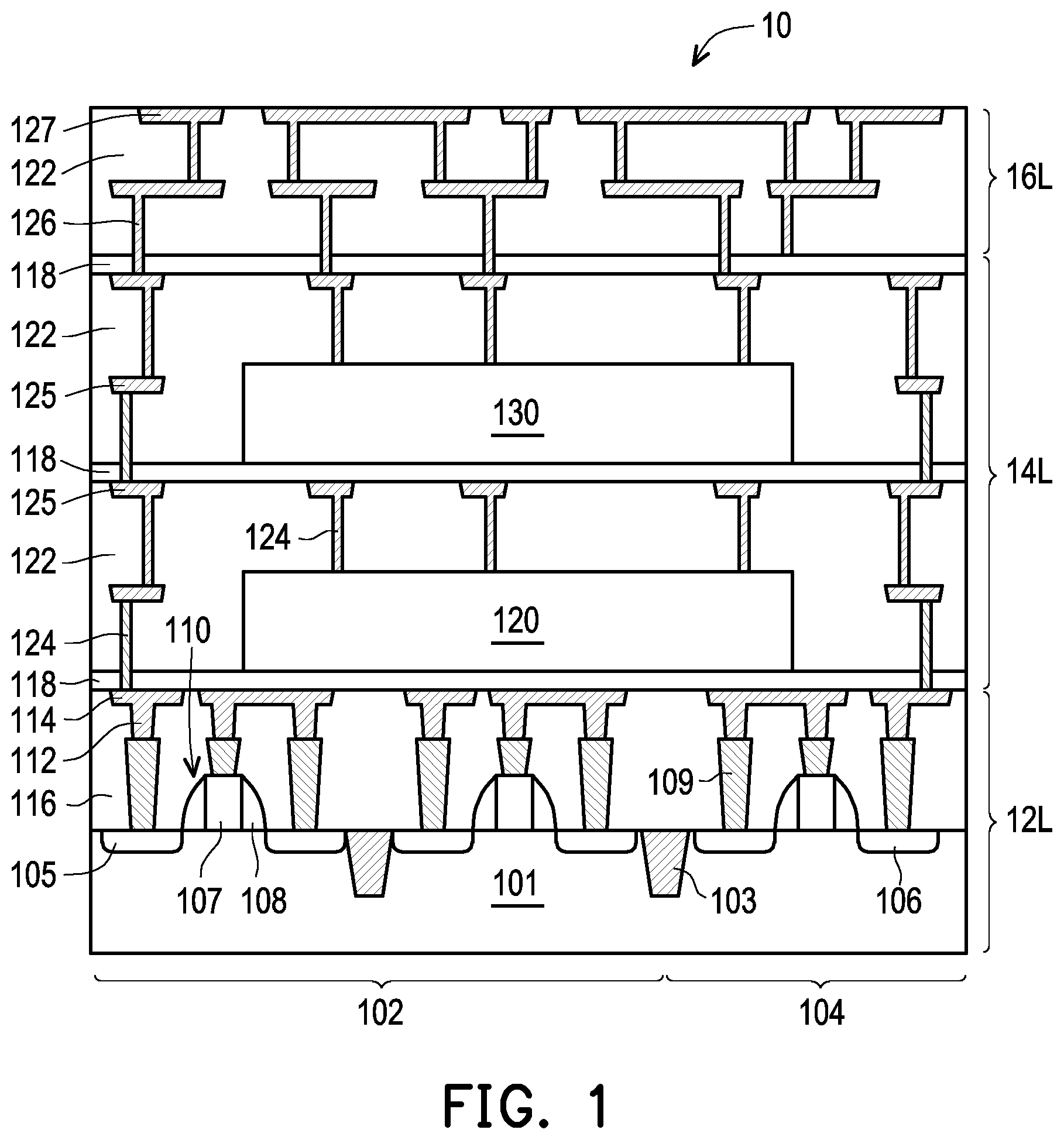 Patent US12414305 Figure 1 – Transistor, memory device and manufacturing method of memory device