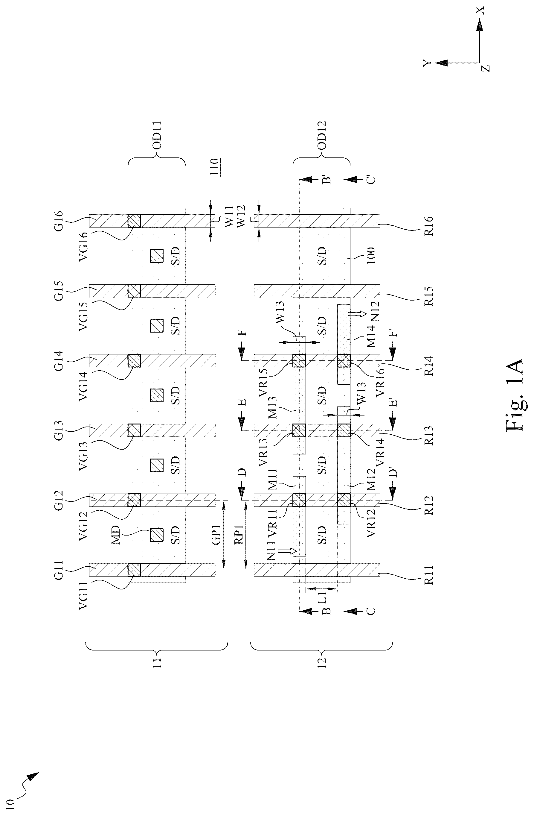 Patent US12414311 Figure 1 – Integrated circuit with feol resistor