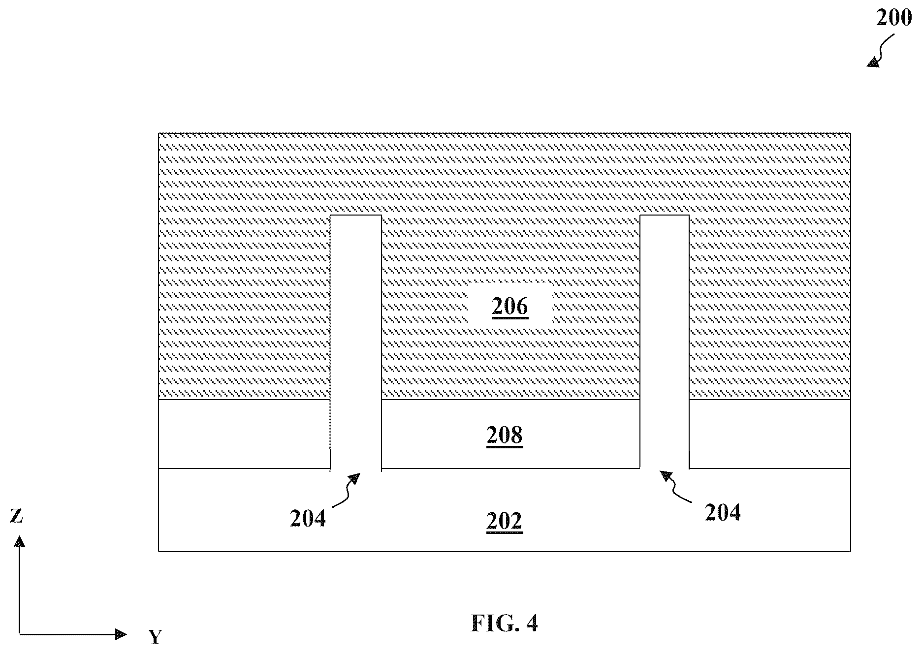 Patent US12414318 Figure 4 – Fabrication of field effect transistors with ferroelectric materials