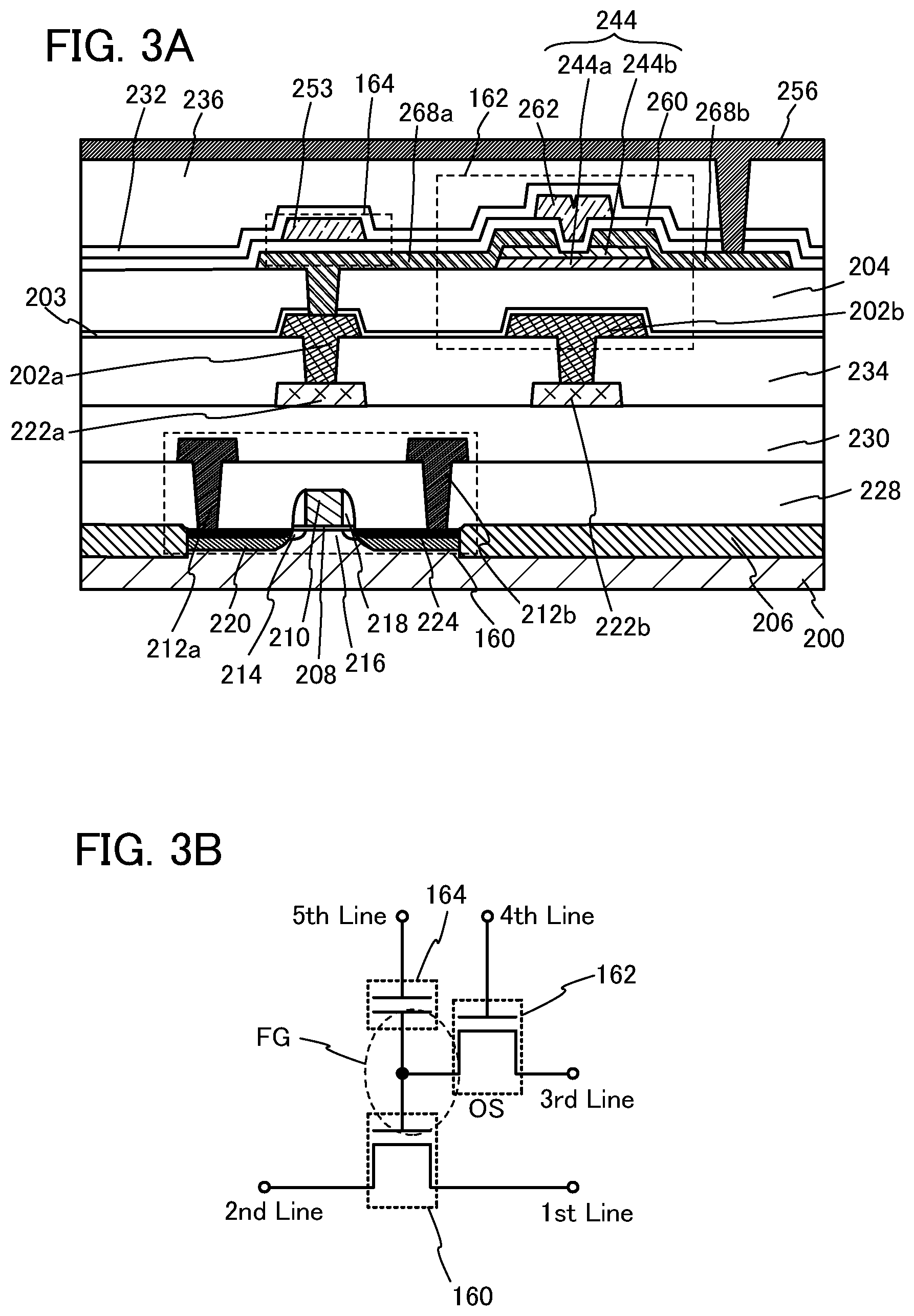 Patent US12414335 Figure 3 – Semiconductor device comprising conductive layers functioning as first and second gate electrodes of a transistor