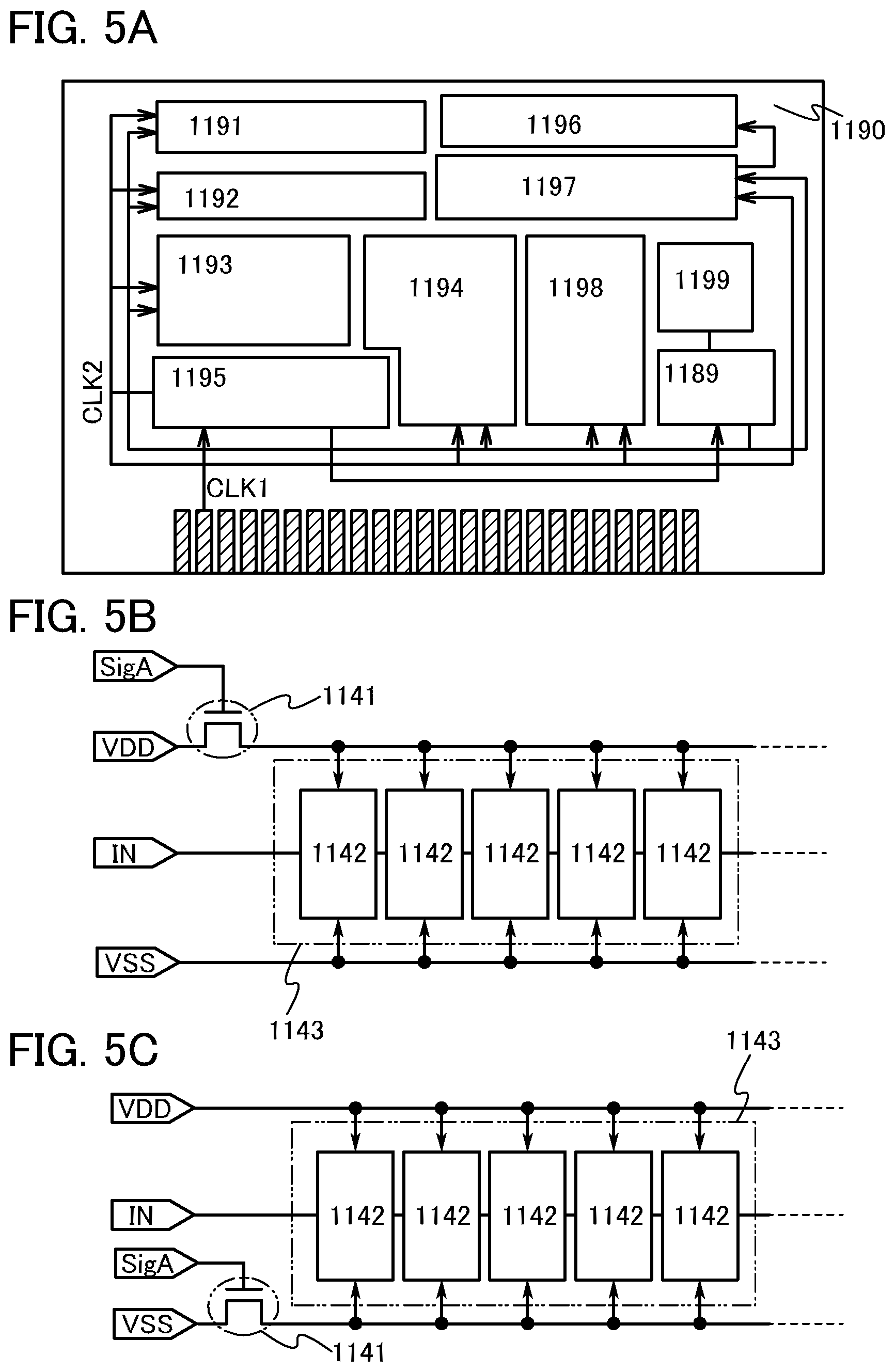 Patent US12414335 Figure 5 – Semiconductor device comprising conductive layers functioning as first and second gate electrodes of a transistor