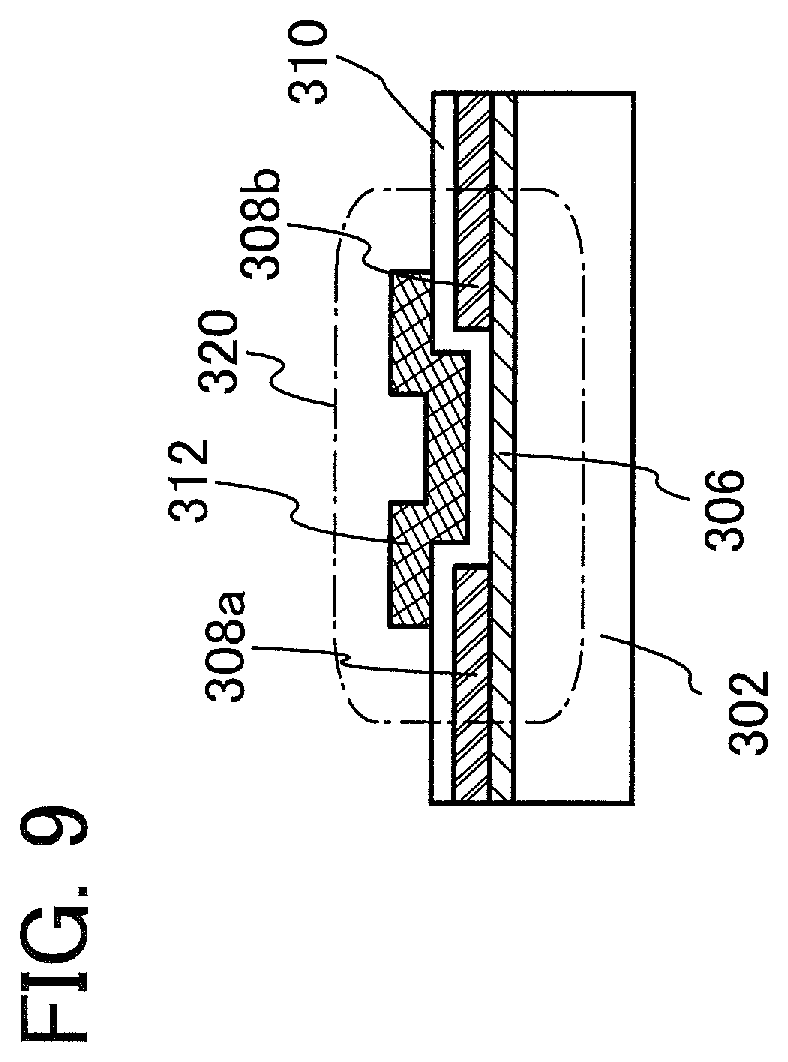 Patent US12414335 Figure 9 – Semiconductor device comprising conductive layers functioning as first and second gate electrodes of a transistor