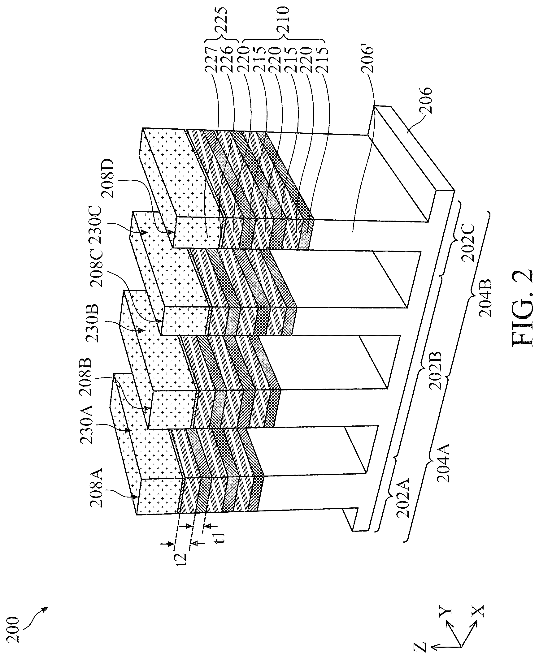 Patent US12414357 Figure 2 – Self-aligned metal gate for multigate device