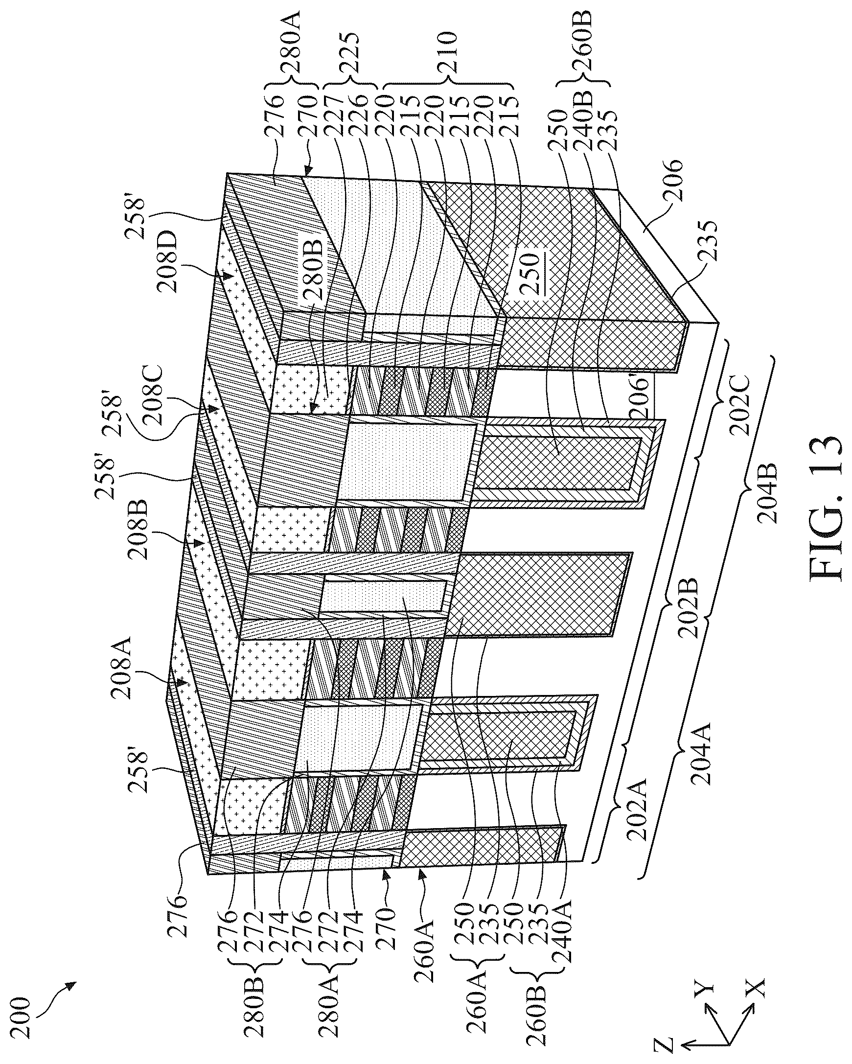Patent US12414357 Figure 13 – Self-aligned metal gate for multigate device
