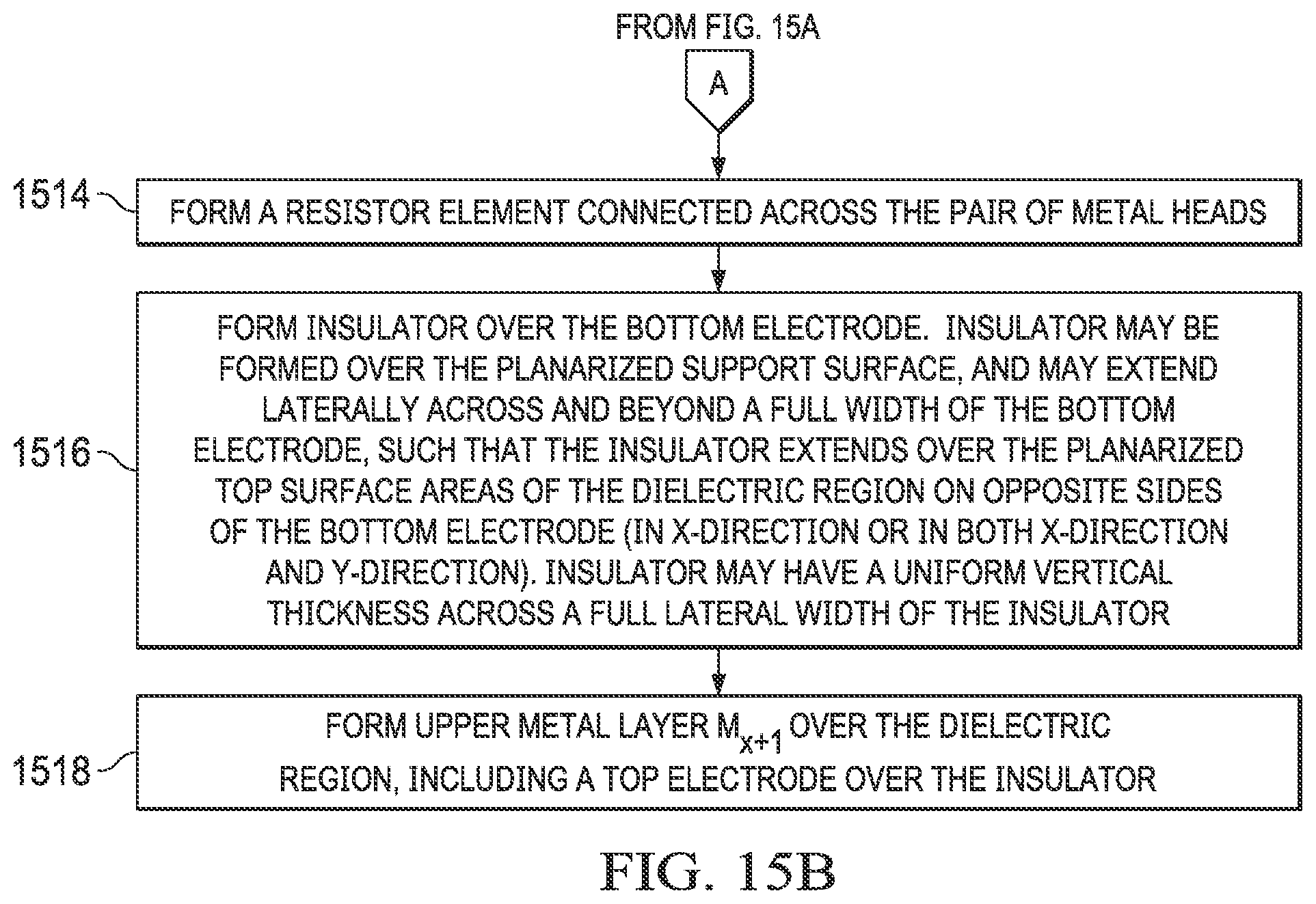 Patent US12414359 Figure 18 – Integrated circuit structure including a metal-insulator-metal (MIM) capacitor module and a thin-film resistor (TFR) module