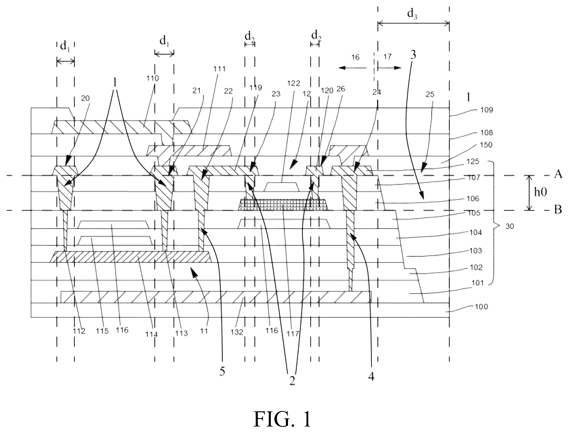 Patent US12414368 — Display panel and method of manufacturing same — Figure 1