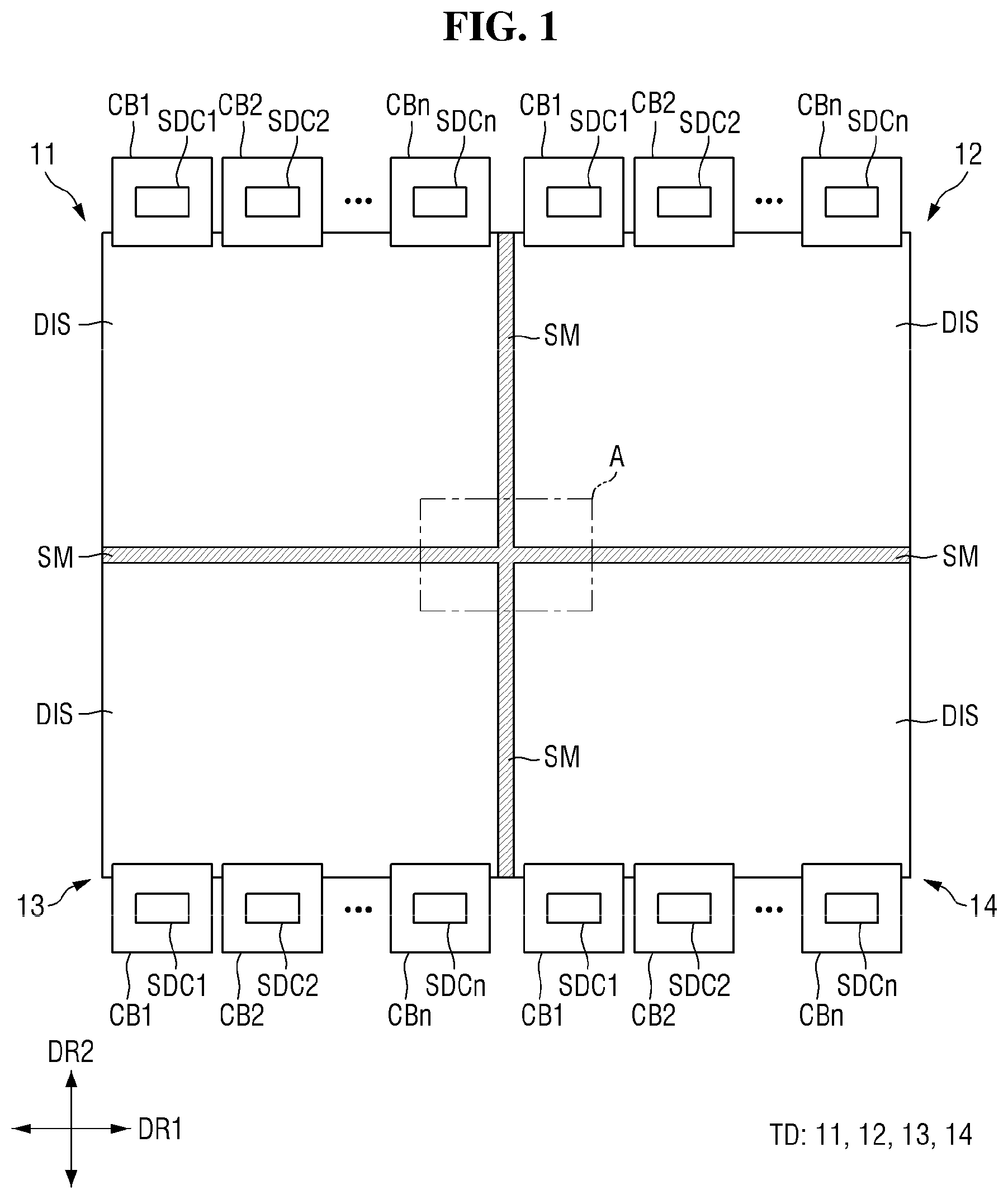 Patent US12414372 Figure 1 – Display device and tiled display device including the same