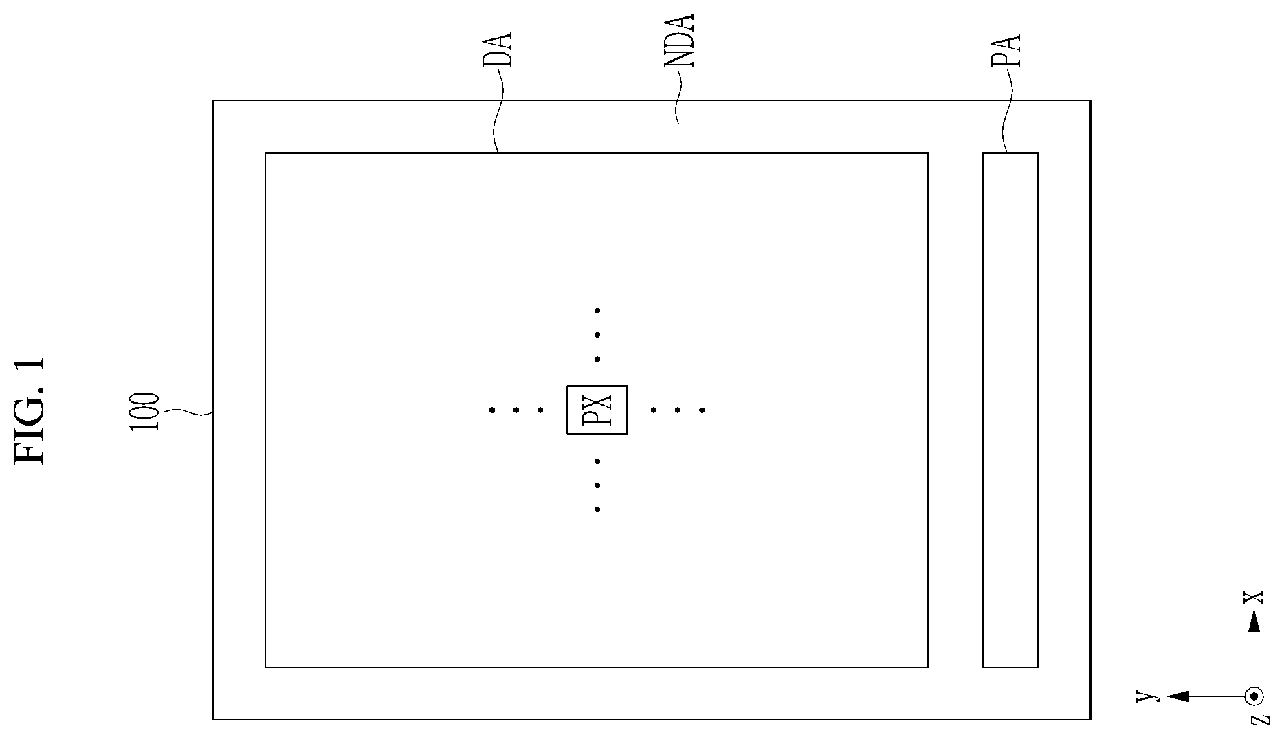 Patent US12414373 Figure 1 – Display device