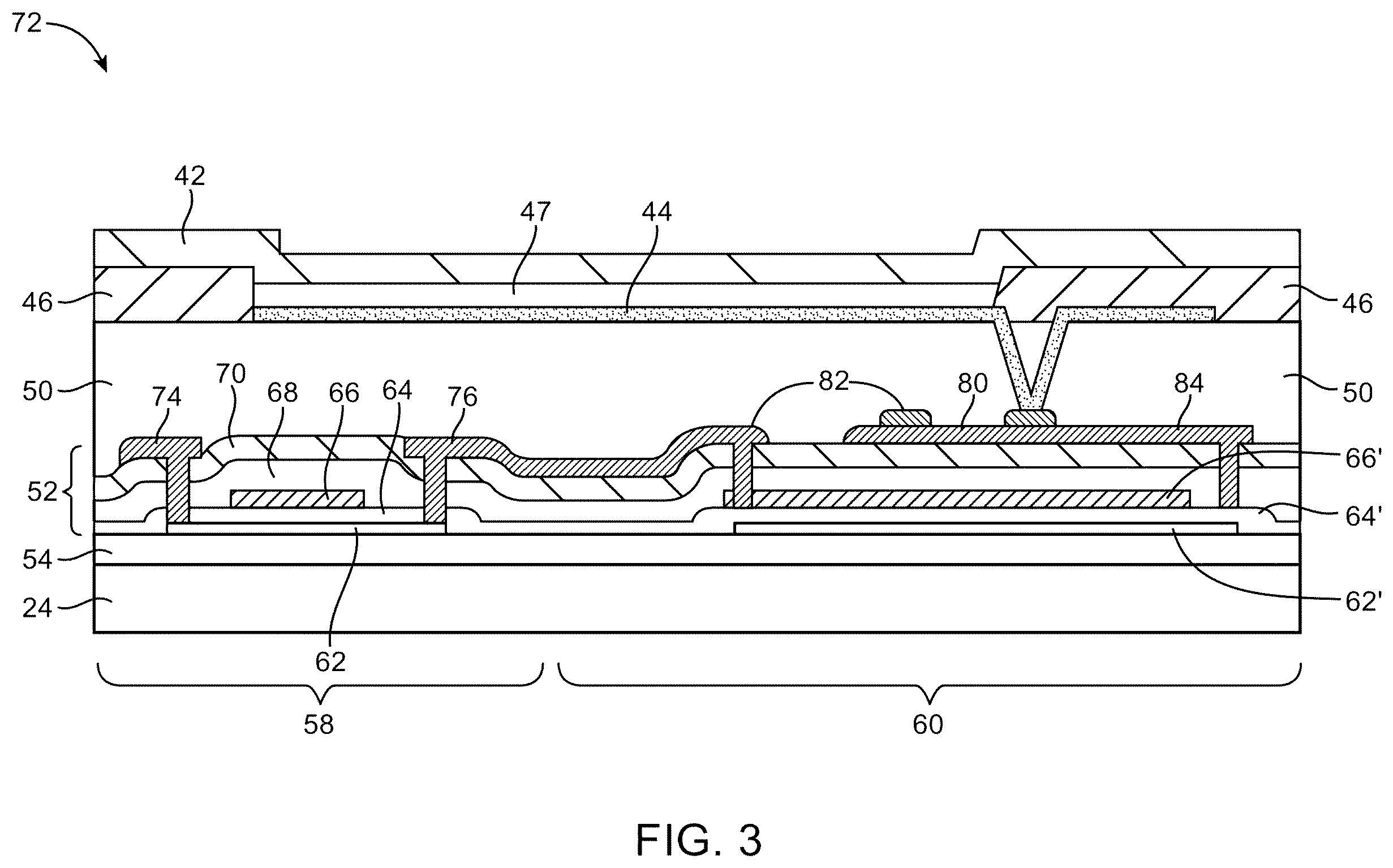 Patent US12414378 Figure 3 – Displays with silicon and semiconducting oxide thin-film transistors