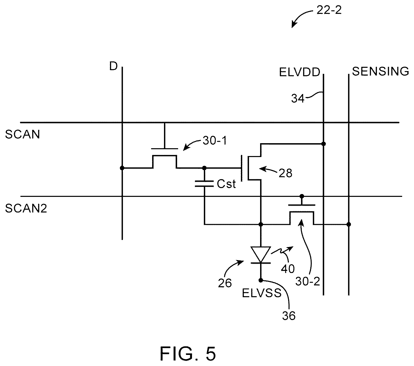 Patent US12414378 Figure 5 – Displays with silicon and semiconducting oxide thin-film transistors