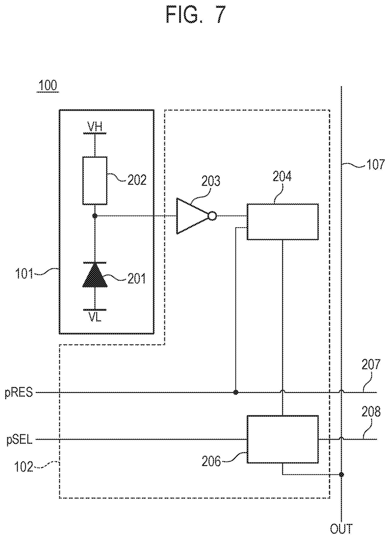 Patent US12414392 Figure 7 – Photoelectric conversion device, imaging system, and mobile apparatus