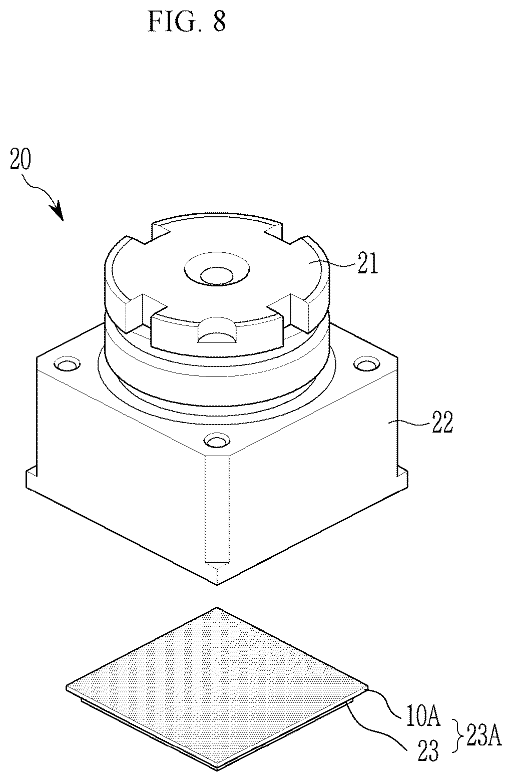 Patent US12414394 Figure 8 – Combination structures and optical filters and image sensors and camera modules and electronic devices