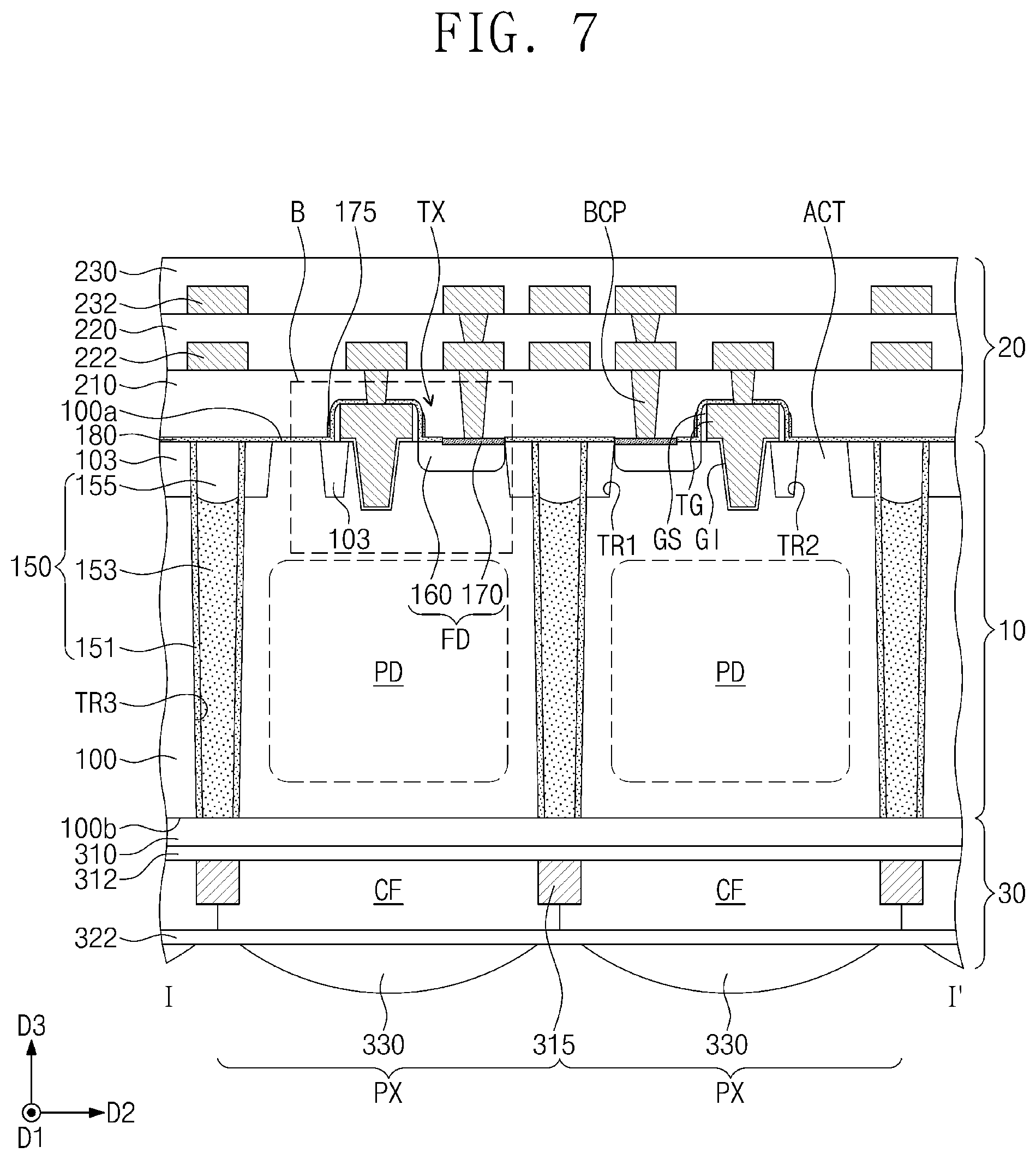 Patent US12414398 Figure 7 – Image sensor