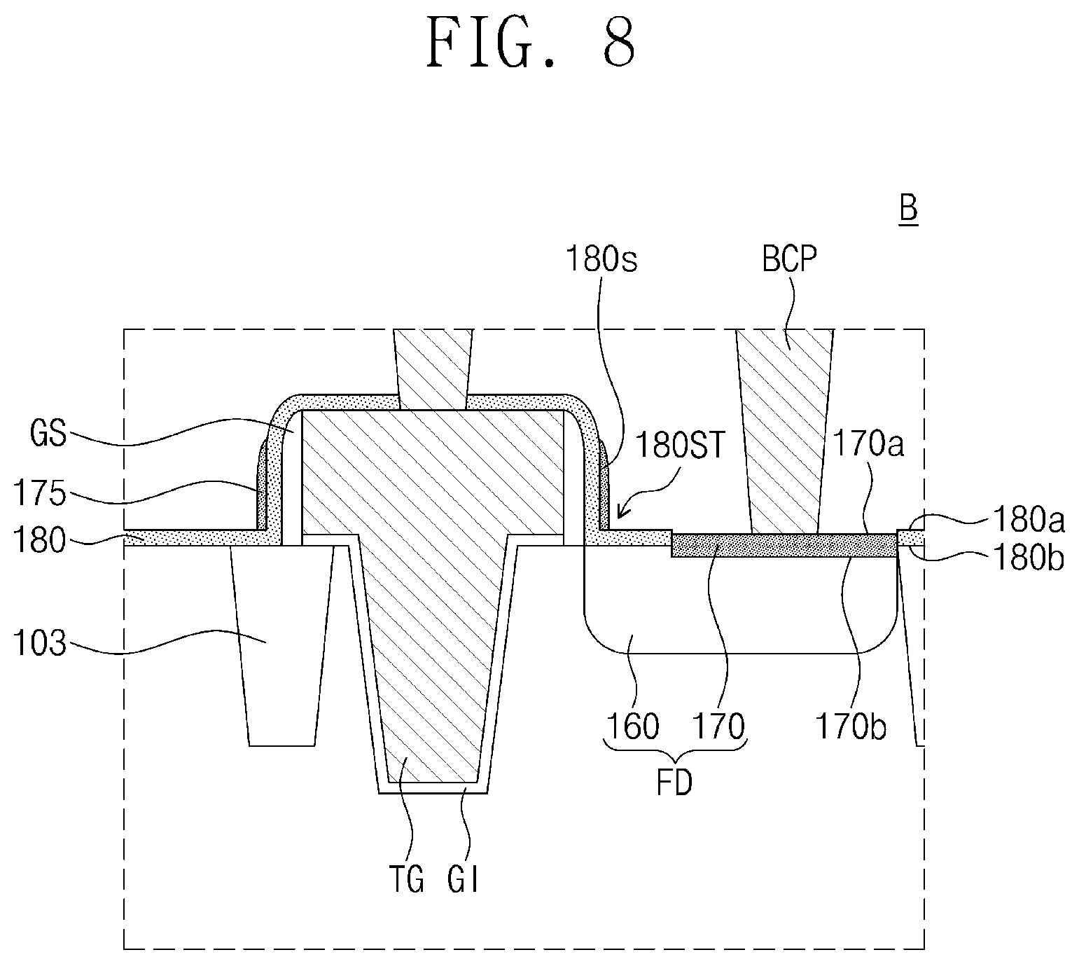 Patent US12414398 Figure 8 – Image sensor