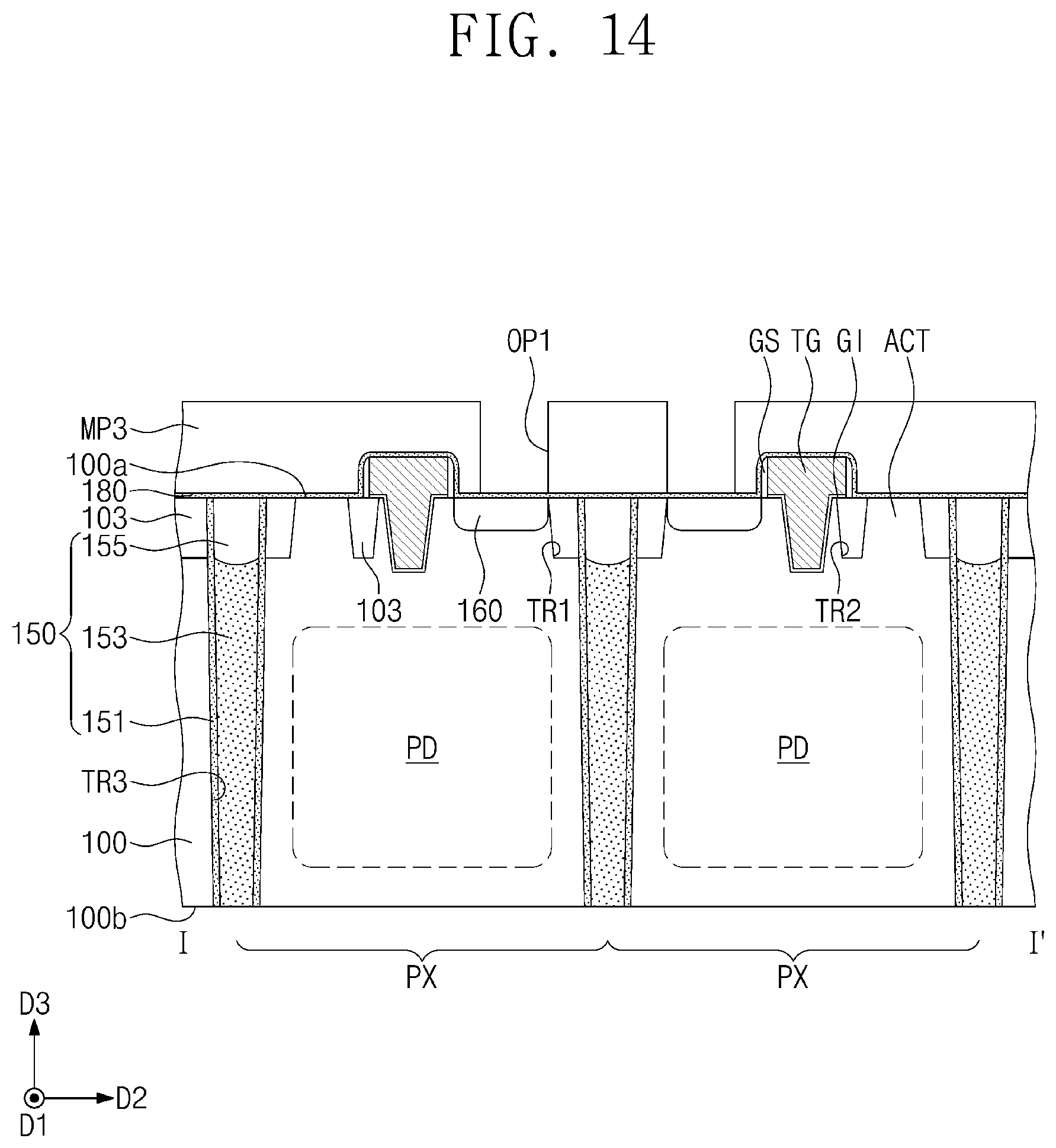 Patent US12414398 Figure 14 – Image sensor