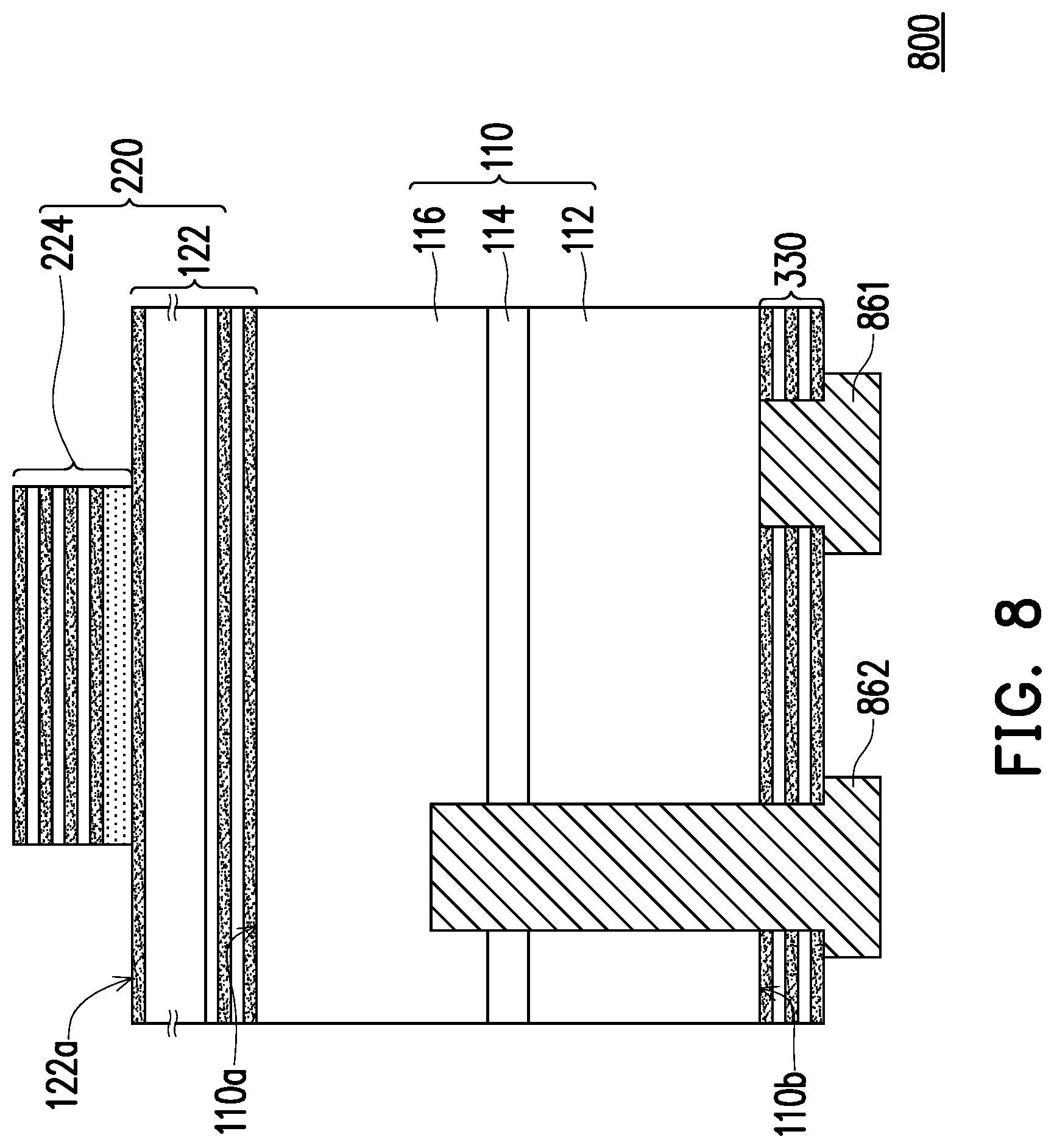 Patent US12414407 Figure 8 – Light-emitting element and display panel including a light guide structure to improve optical quality