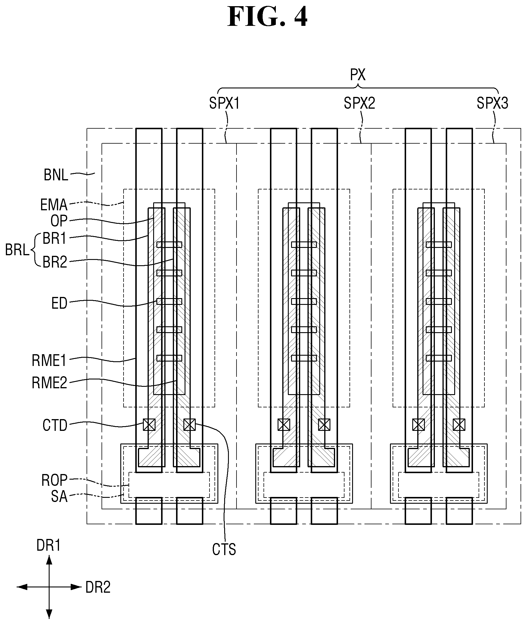 Patent US12414409 Figure 4 – Display device and method for fabricating the same