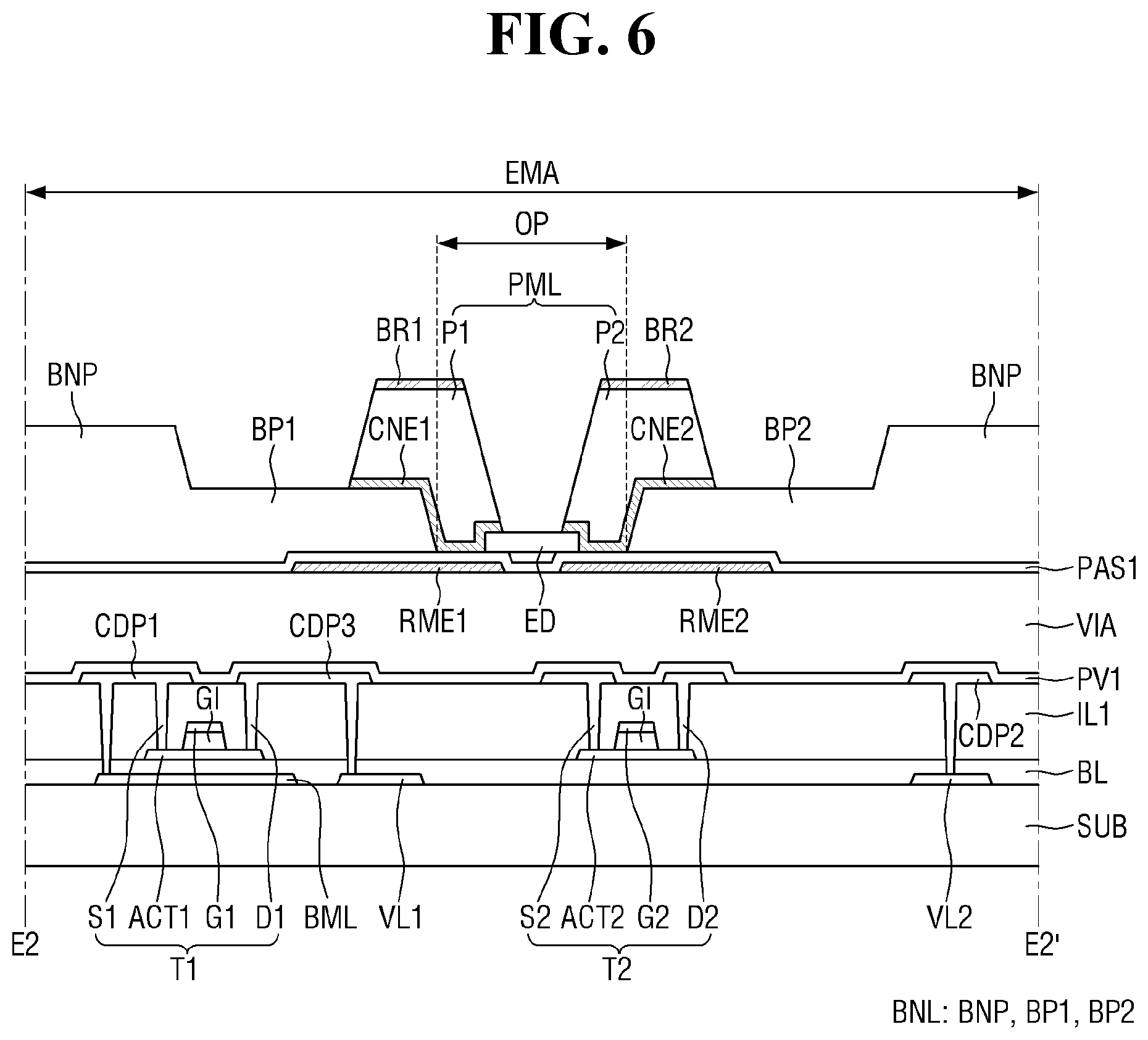 Patent US12414409 Figure 6 – Display device and method for fabricating the same