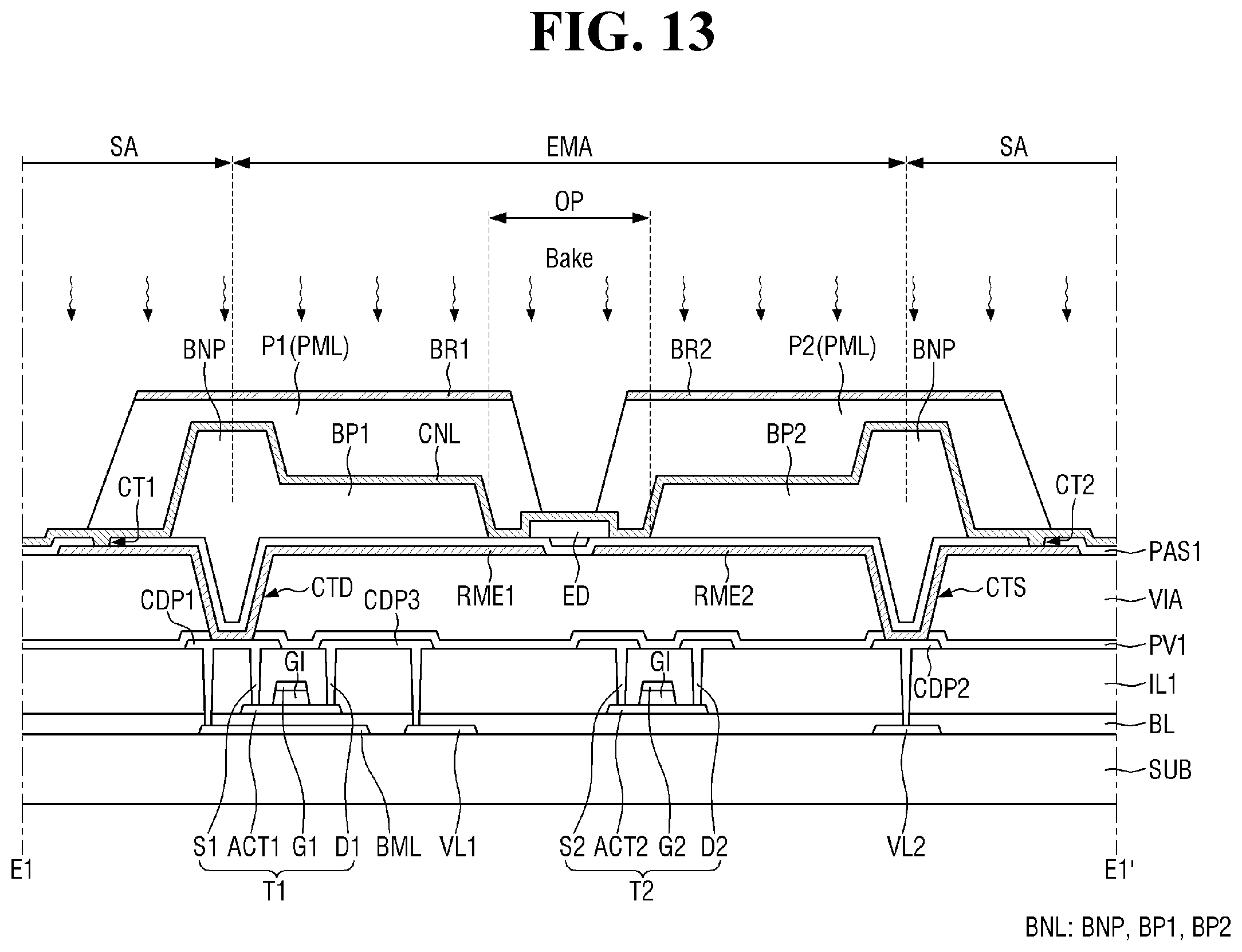 Patent US12414409 Figure 13 – Display device and method for fabricating the same
