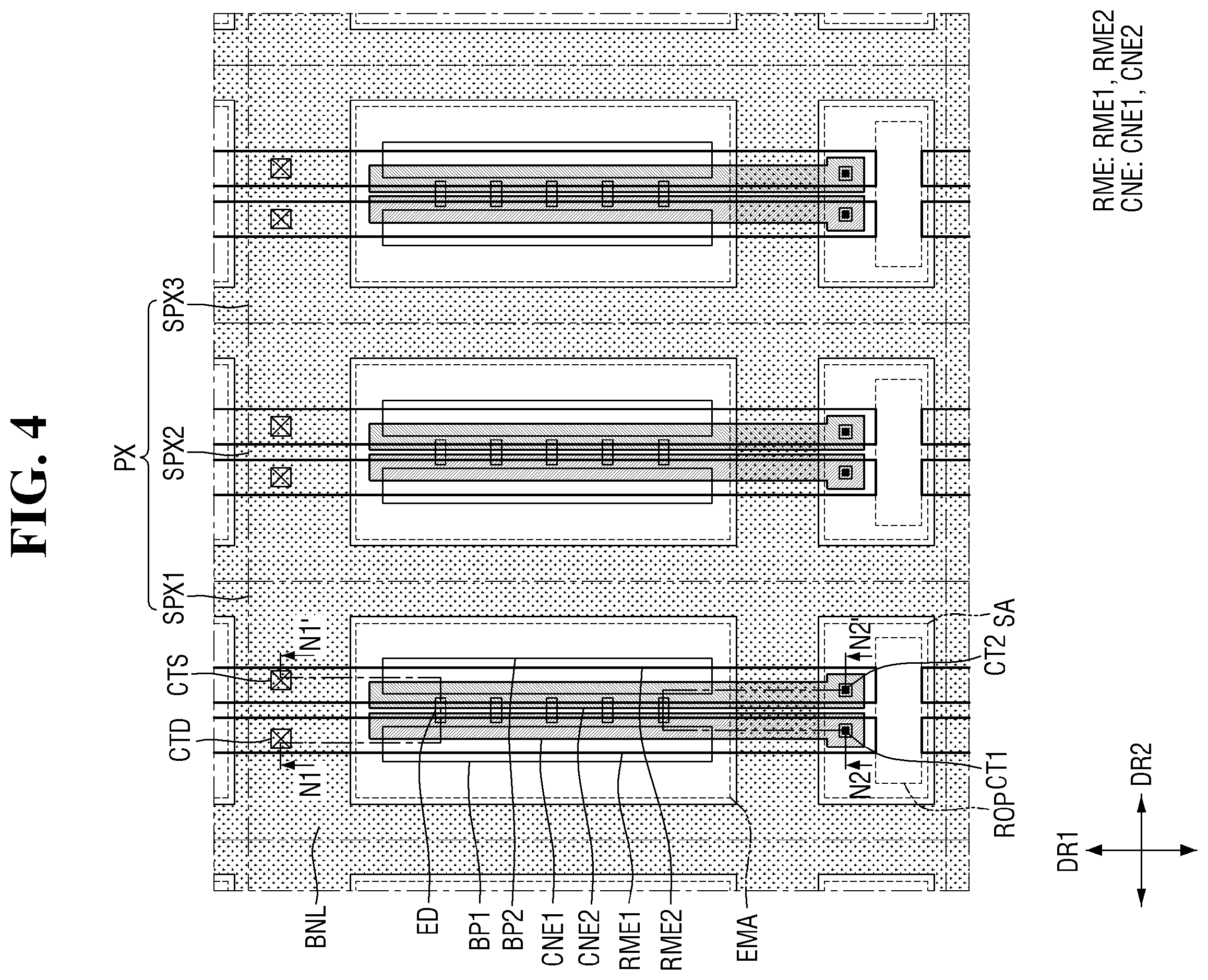 Patent US12414411 Figure 4 – Light emitting element with an insulating film comprising multiple pair layers
