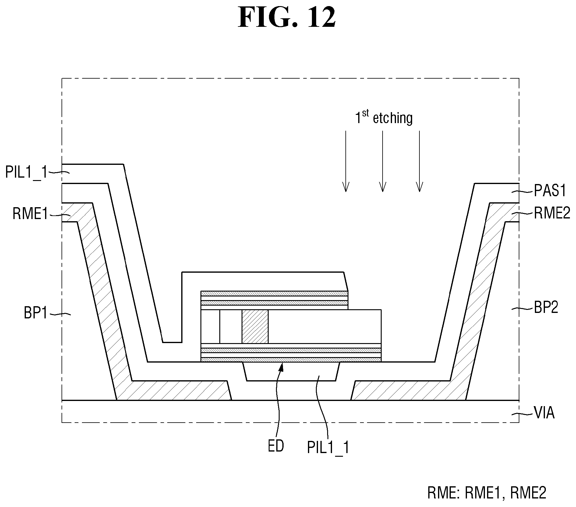 Patent US12414411 Figure 12 – Light emitting element with an insulating film comprising multiple pair layers