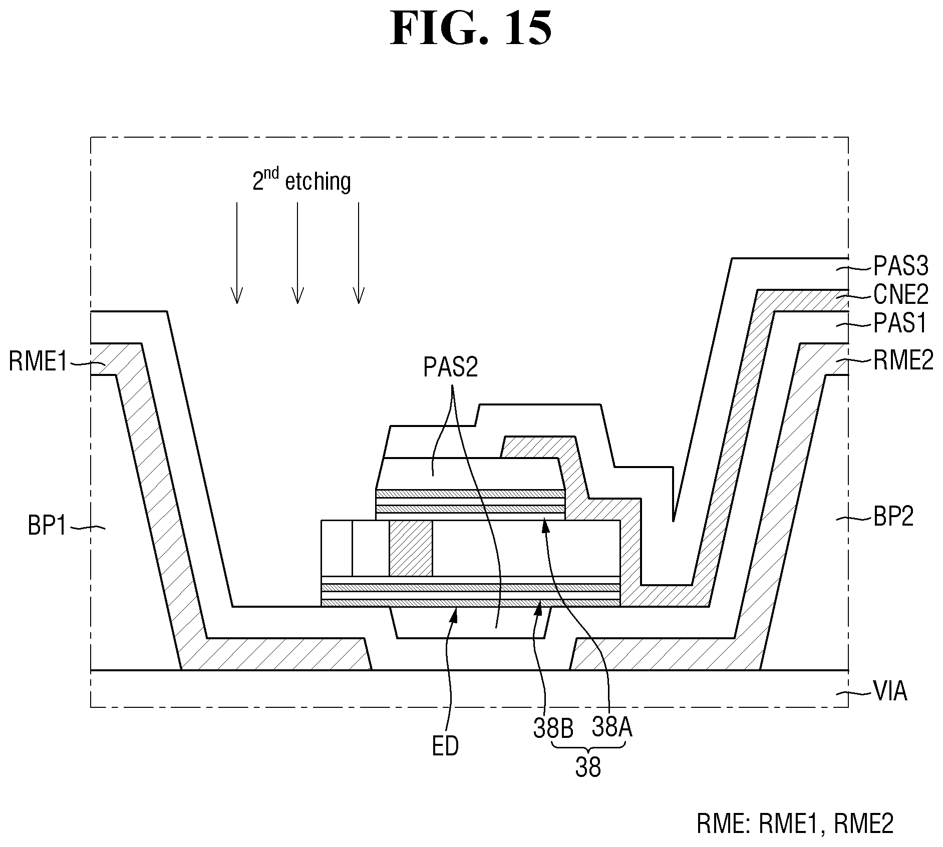 Patent US12414411 Figure 15 – Light emitting element with an insulating film comprising multiple pair layers