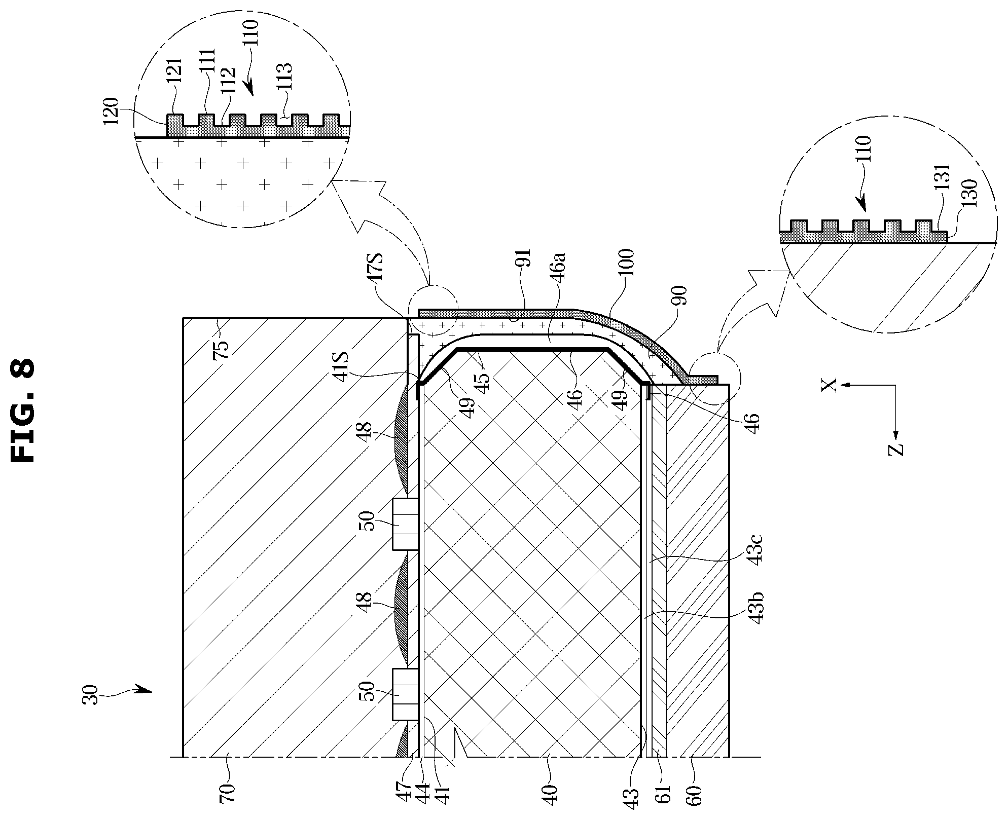 Patent US12414421 Figure 8 – Display apparatus having display module and manufacturing method thereof
