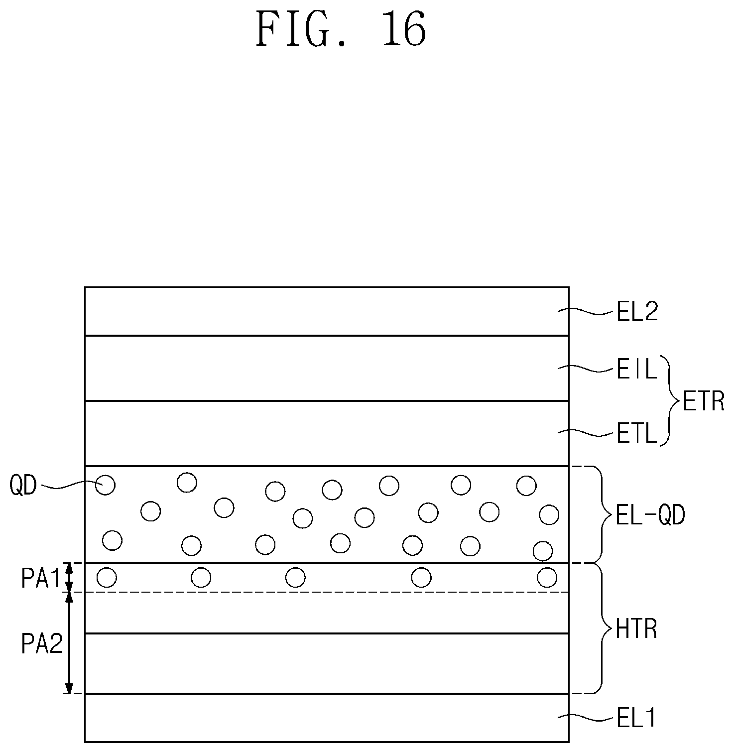 Patent US12414427 Figure 14 – Light-emitting element comprising quantum dots, display device including the same, and manufacturing method of the light-emitting element