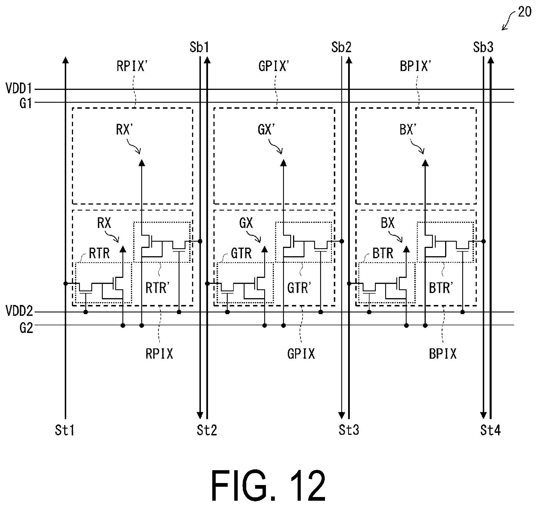 Patent US12414436 Figure 12 – Display device