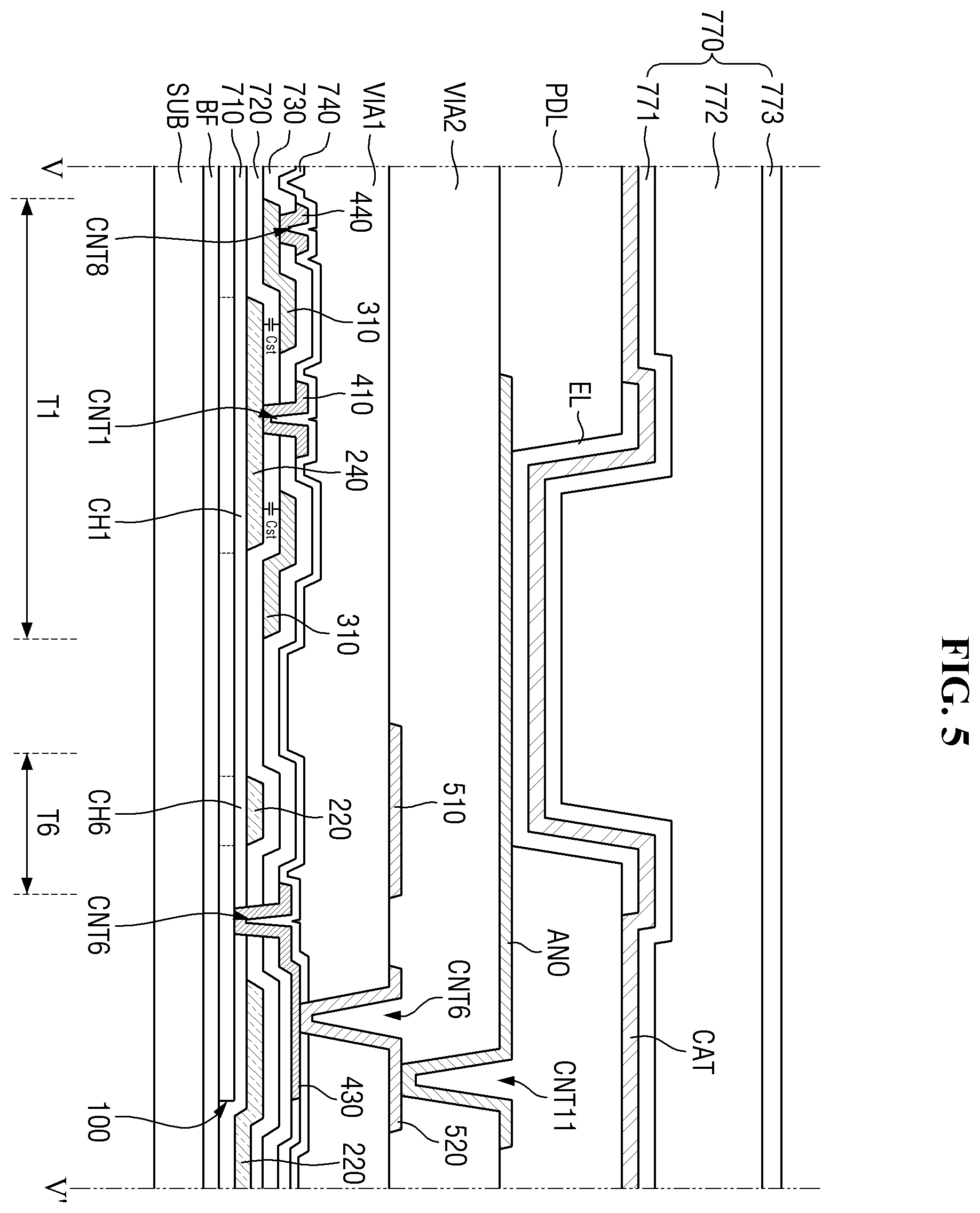 Patent US12414440 Figure 5 – Display device