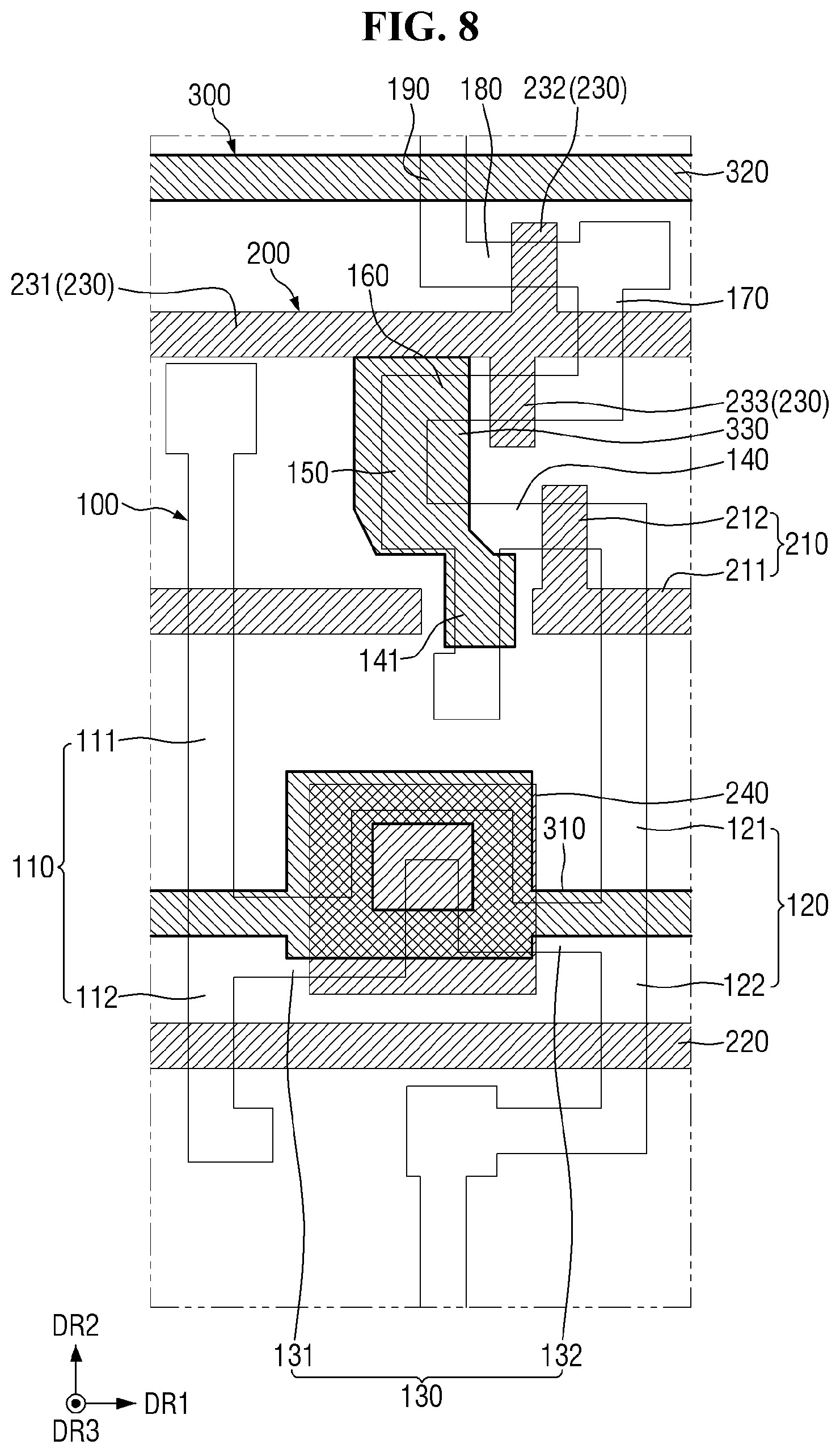 Patent US12414440 Figure 8 – Display device