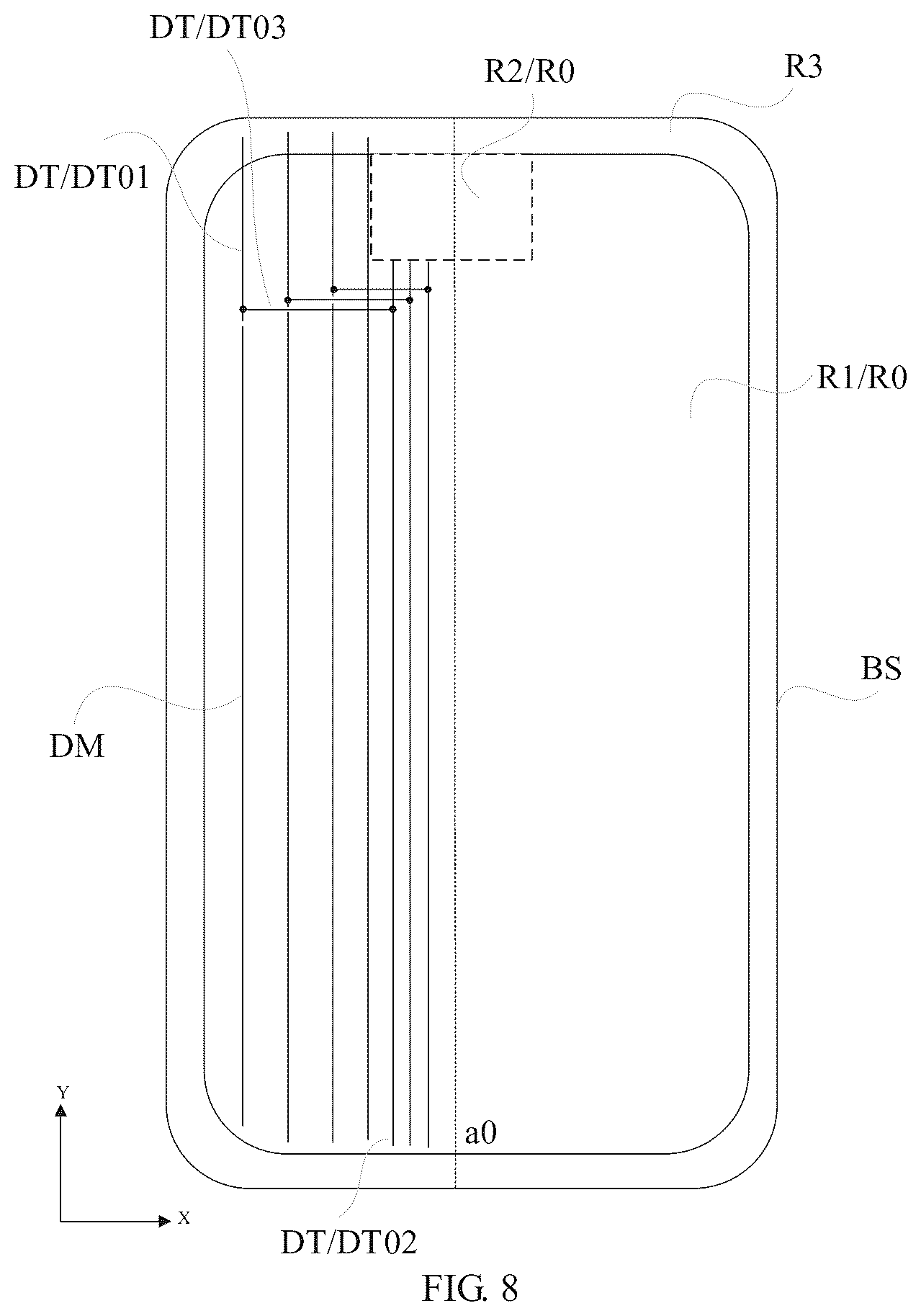Patent US12414441 Figure 8 – Display panel and display device