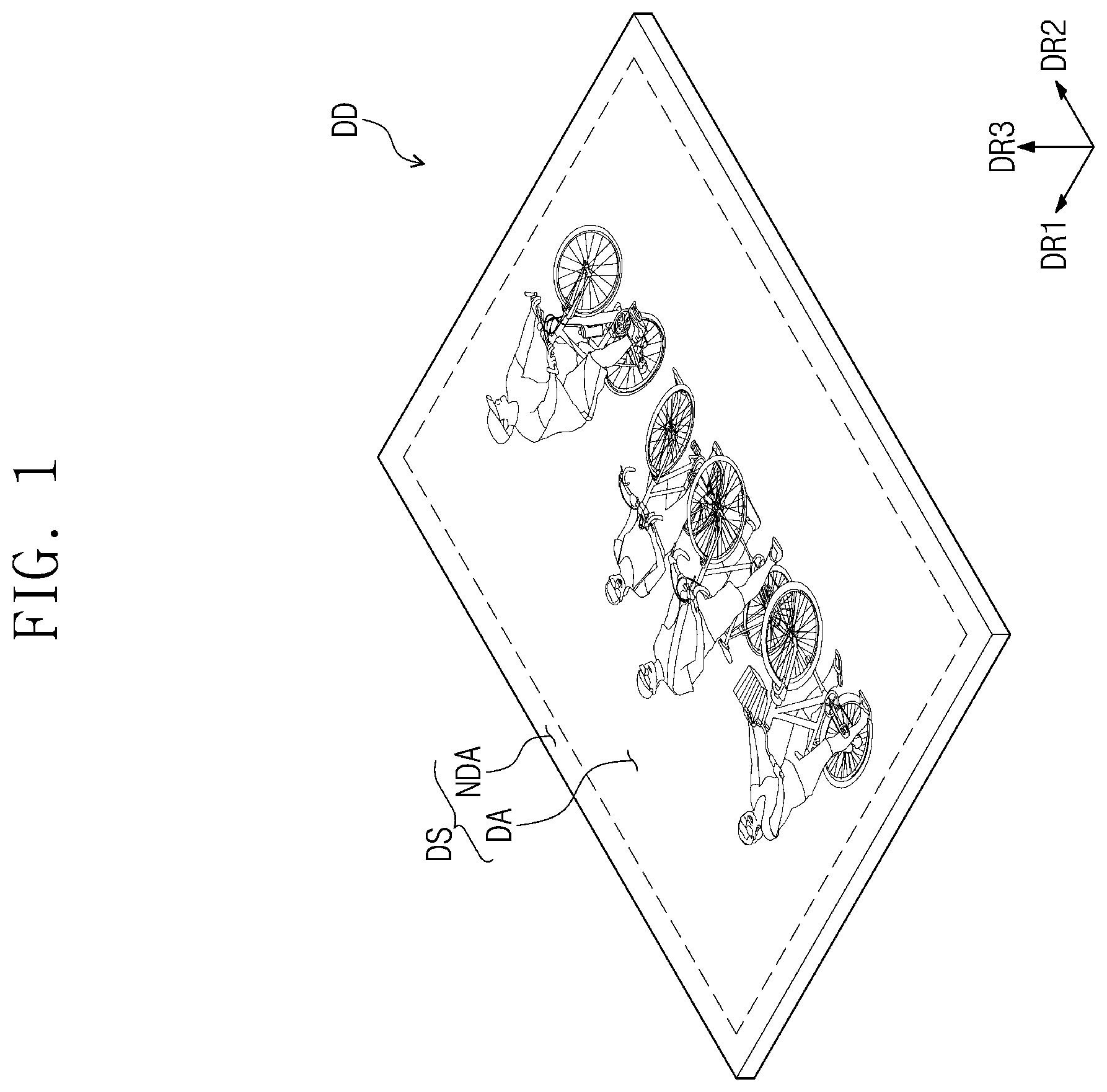 Patent US12414442 Figure 1 – Display device
