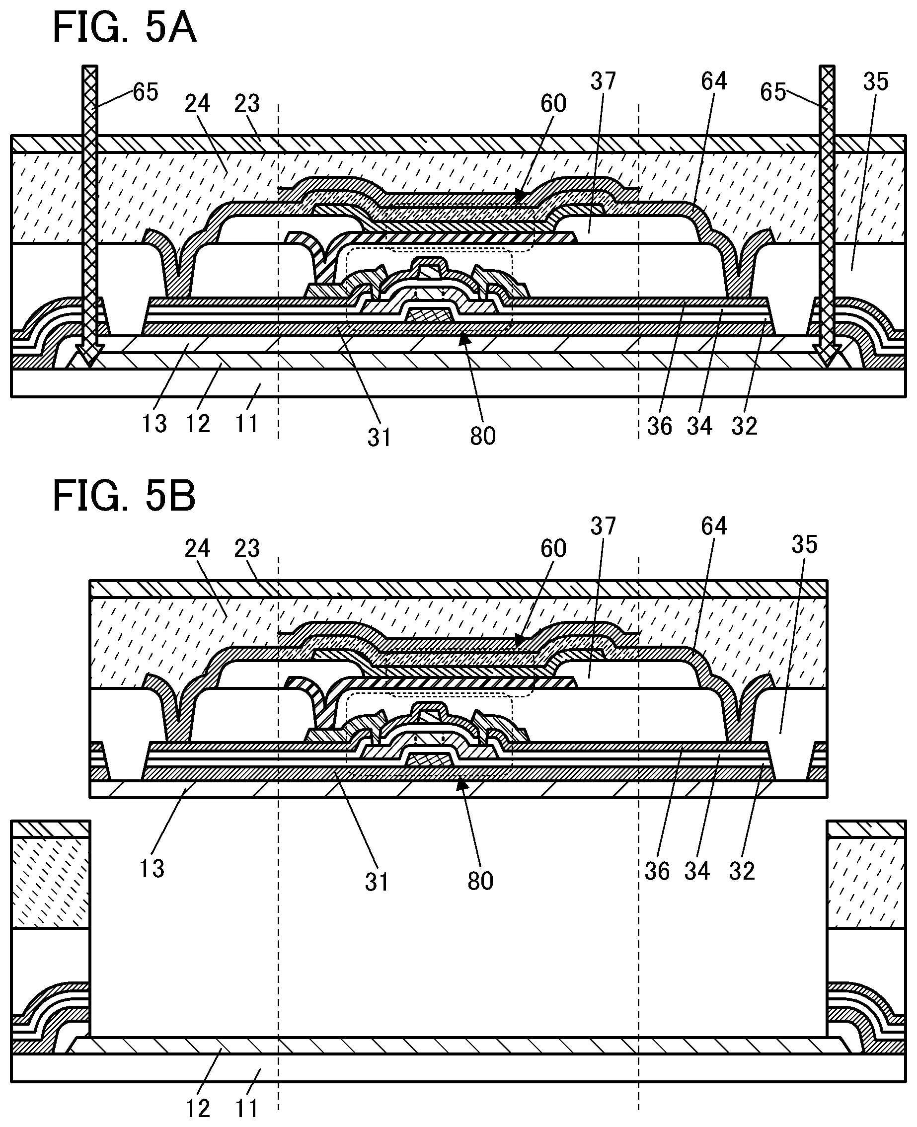 Patent US12414443 Figure 5 – Light-emitting device, light-emitting module, electronic device, and manufacturing method of light-emitting device