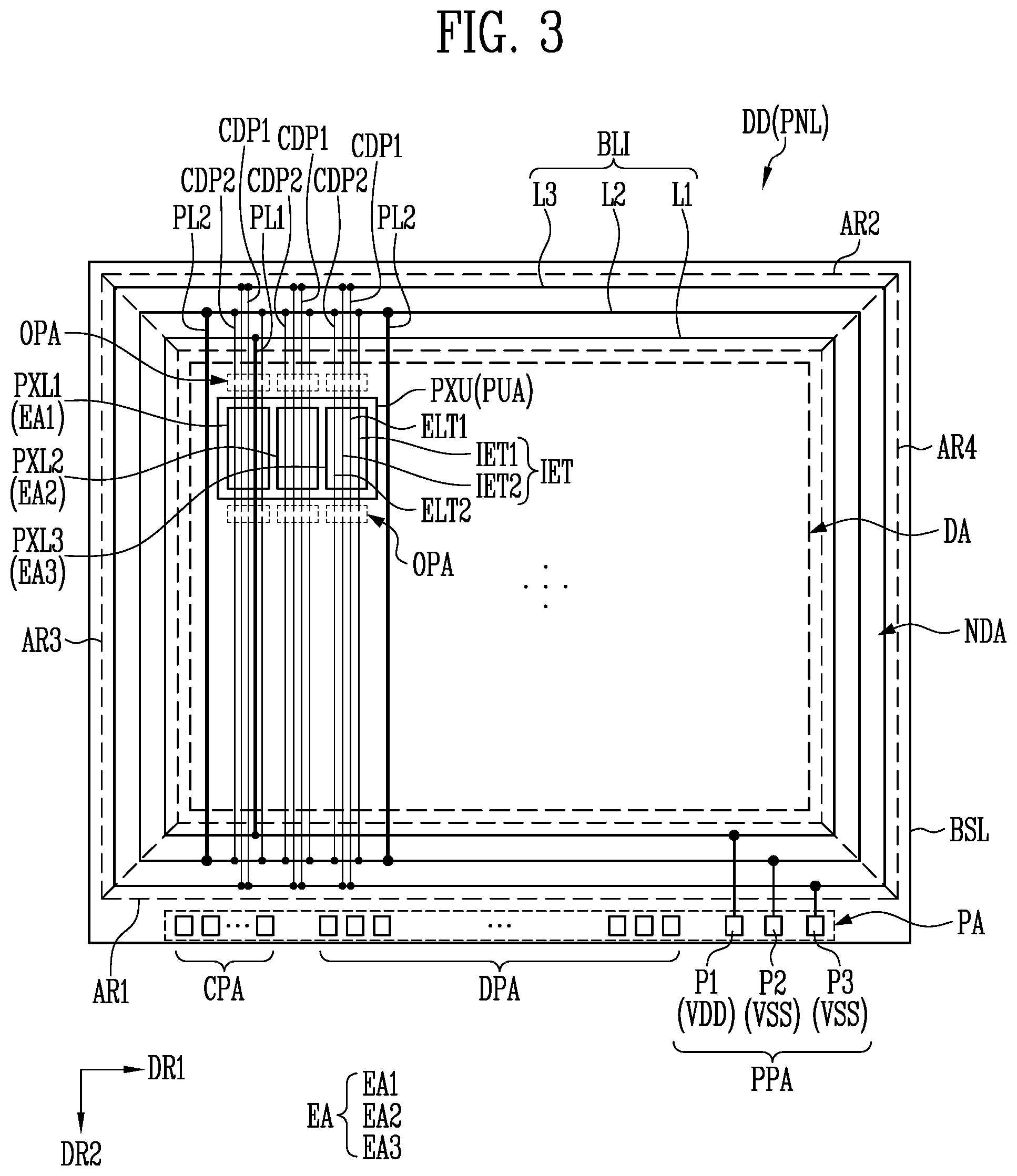 Patent US12414447 Figure 3 – Display device