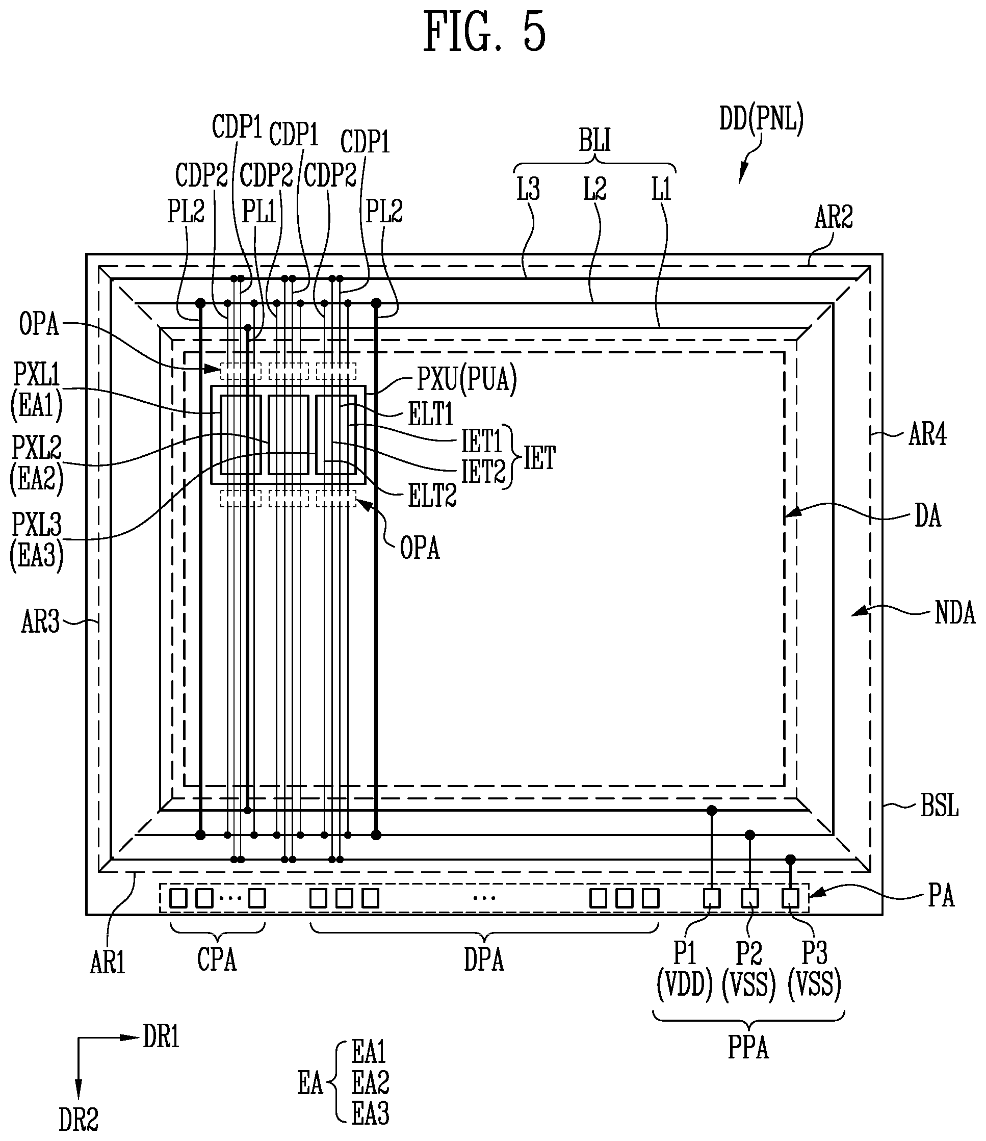 Patent US12414447 Figure 5 – Display device