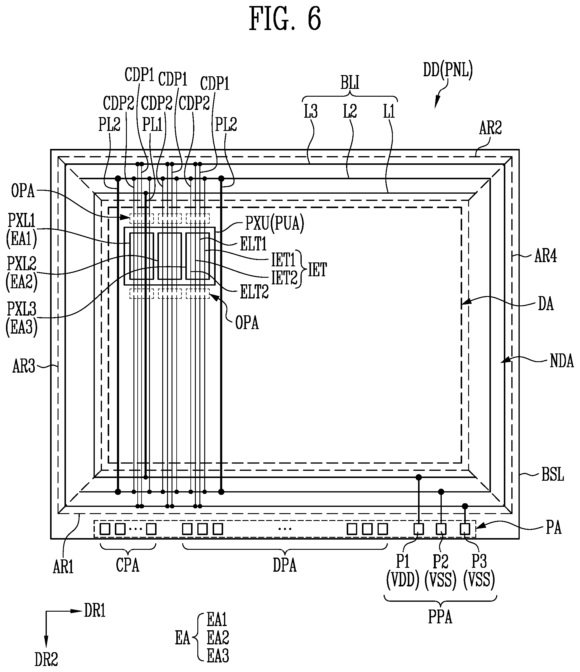 Patent US12414447 Figure 6 – Display device