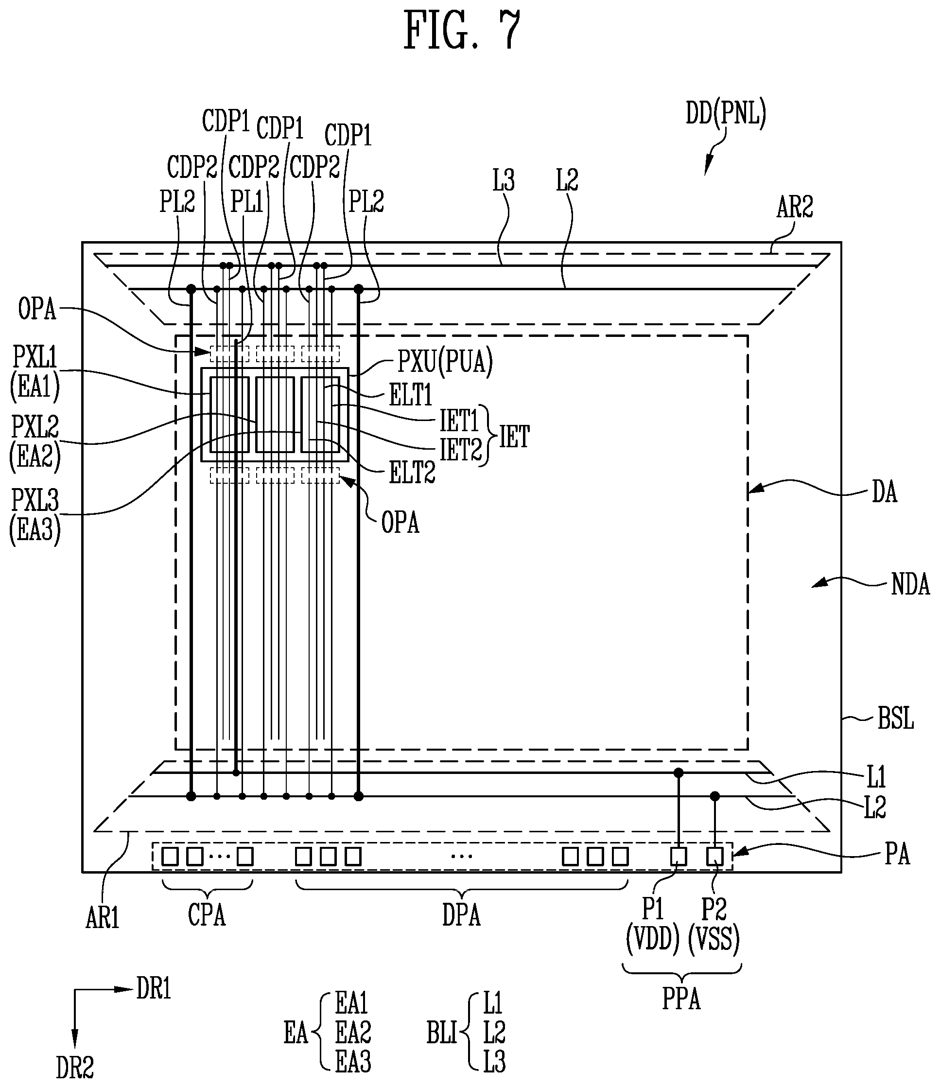 Patent US12414447 Figure 7 – Display device