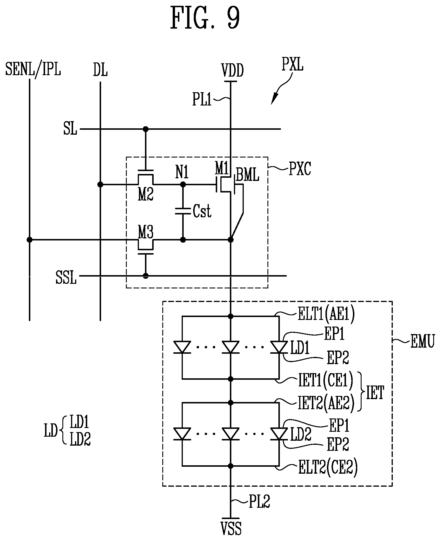 Patent US12414447 Figure 9 – Display device