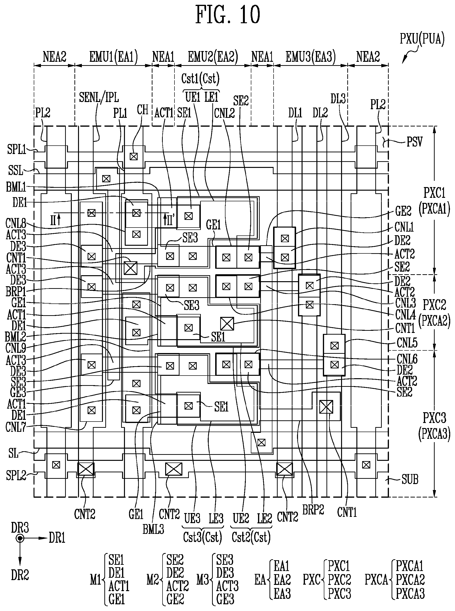 Patent US12414447 Figure 10 – Display device