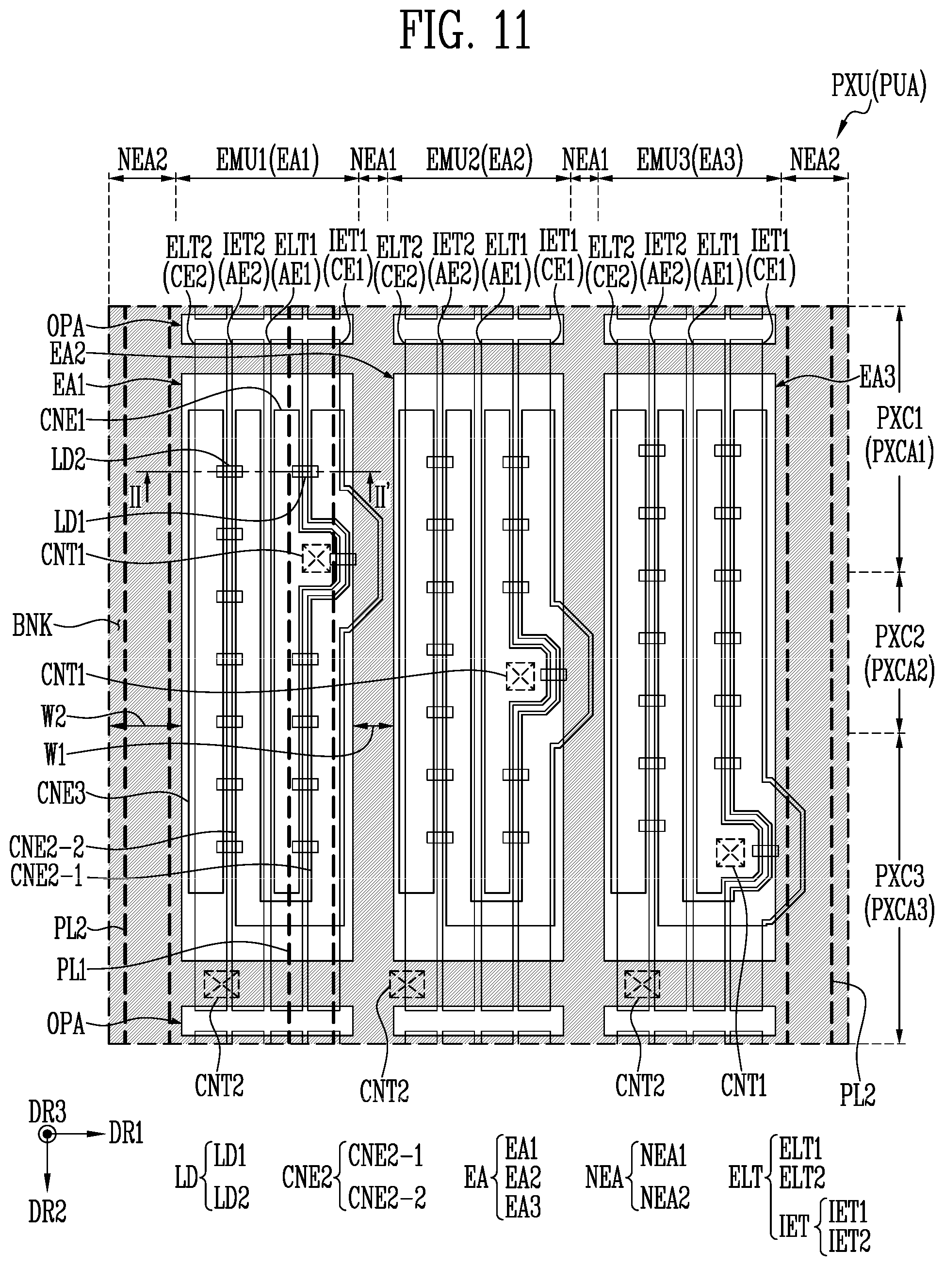 Patent US12414447 Figure 11 – Display device