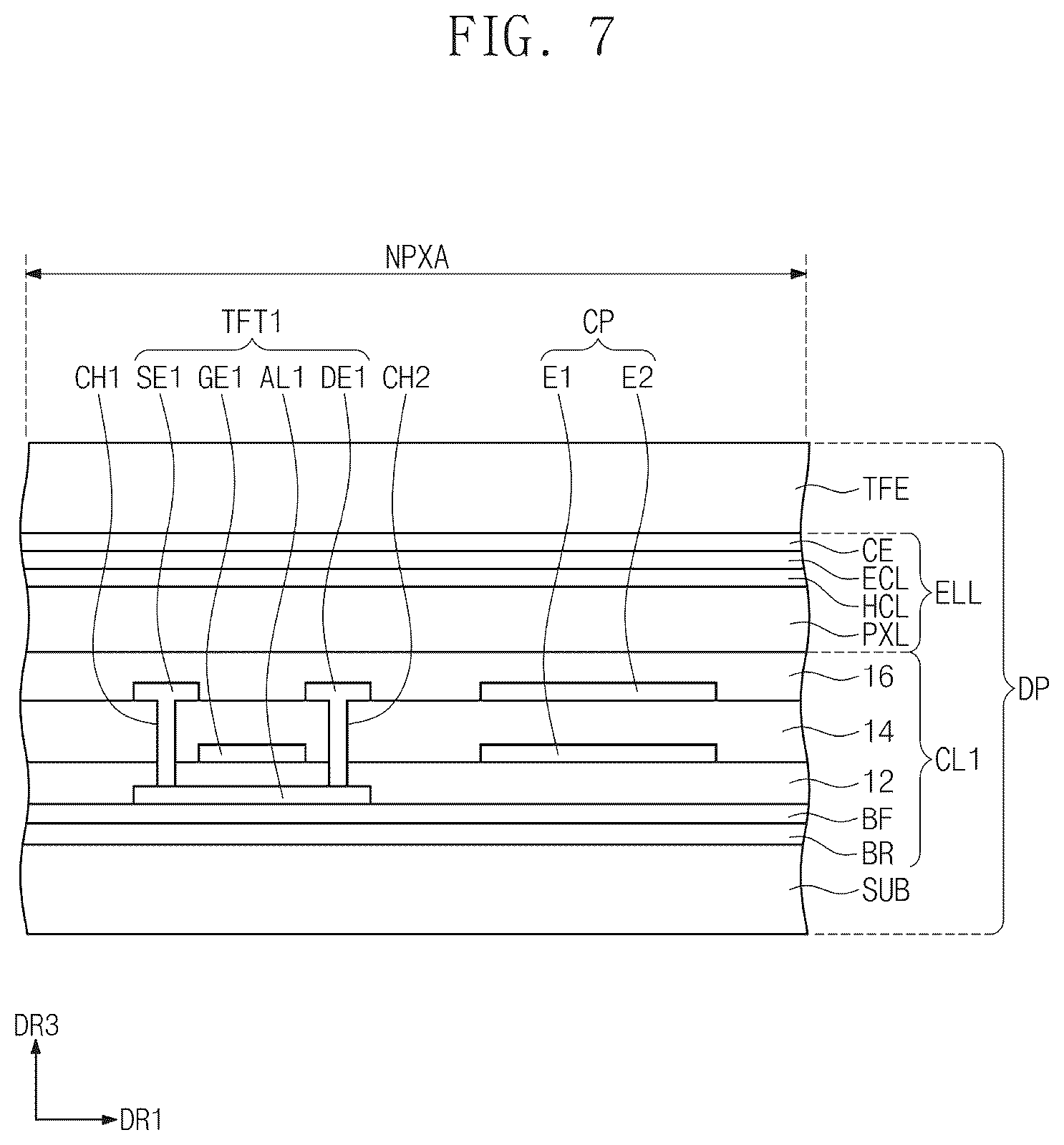 Patent US12414456 Figure 8 – Organic light emitting display module and organic light emitting display device having the same