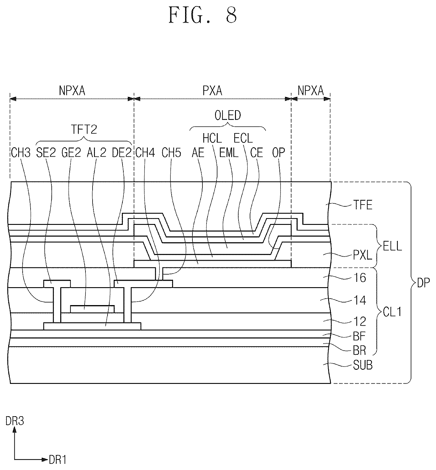 Patent US12414456 Figure 9 – Organic light emitting display module and organic light emitting display device having the same